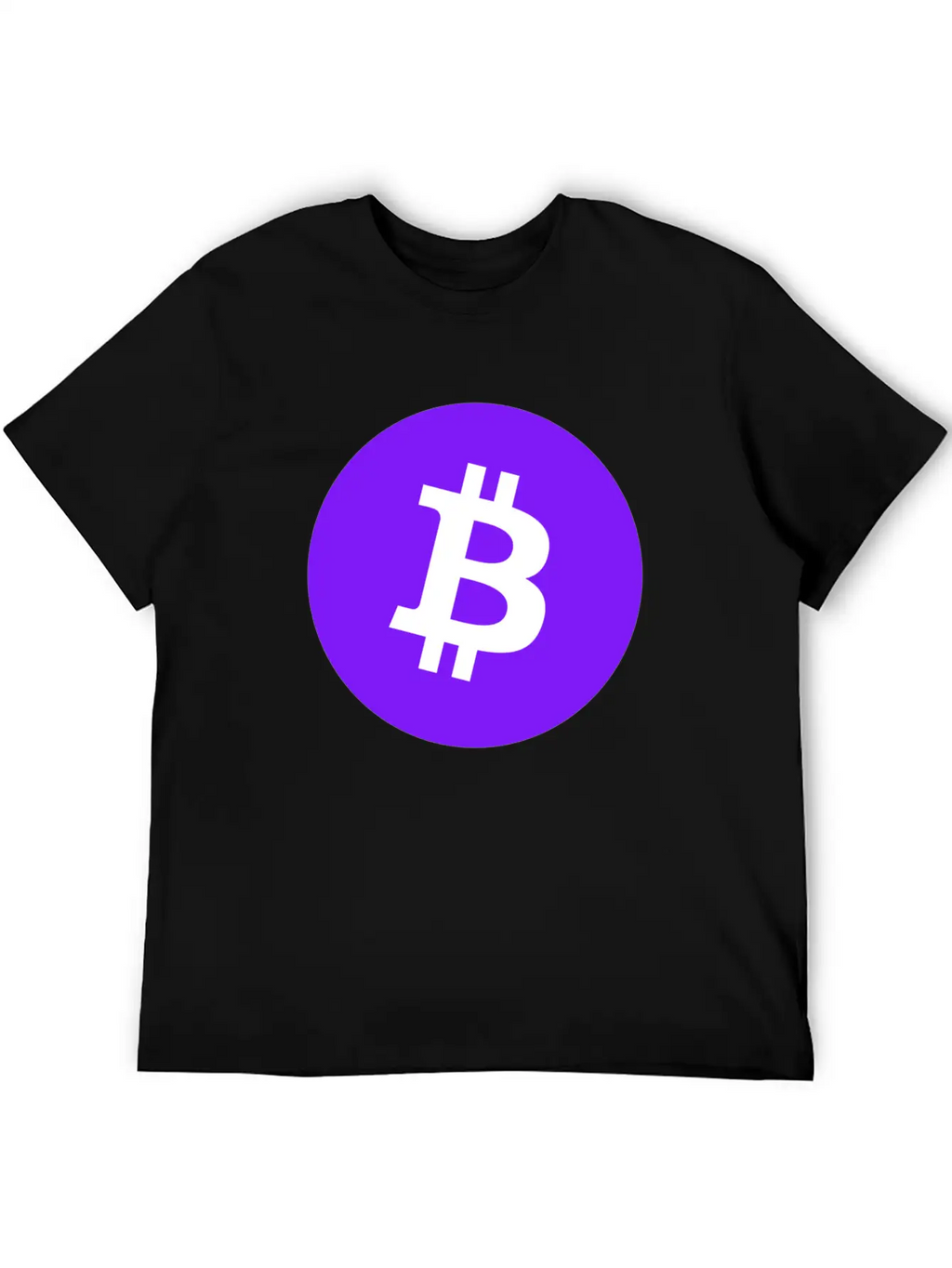 Bitcoin Logo Purple/ Violett BTC Crypto Design Timeless Short Sleeve Tee – Comfy And Minimalist Design