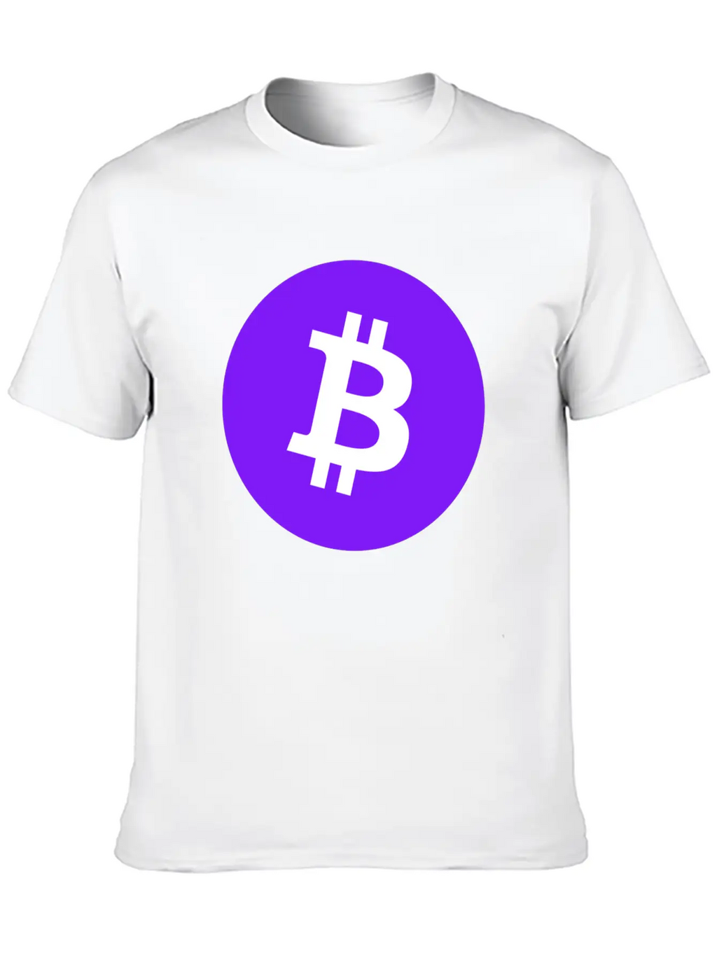 Bitcoin Logo Purple/ Violett BTC Crypto Design Timeless Short Sleeve Tee – Comfy And Minimalist Design
