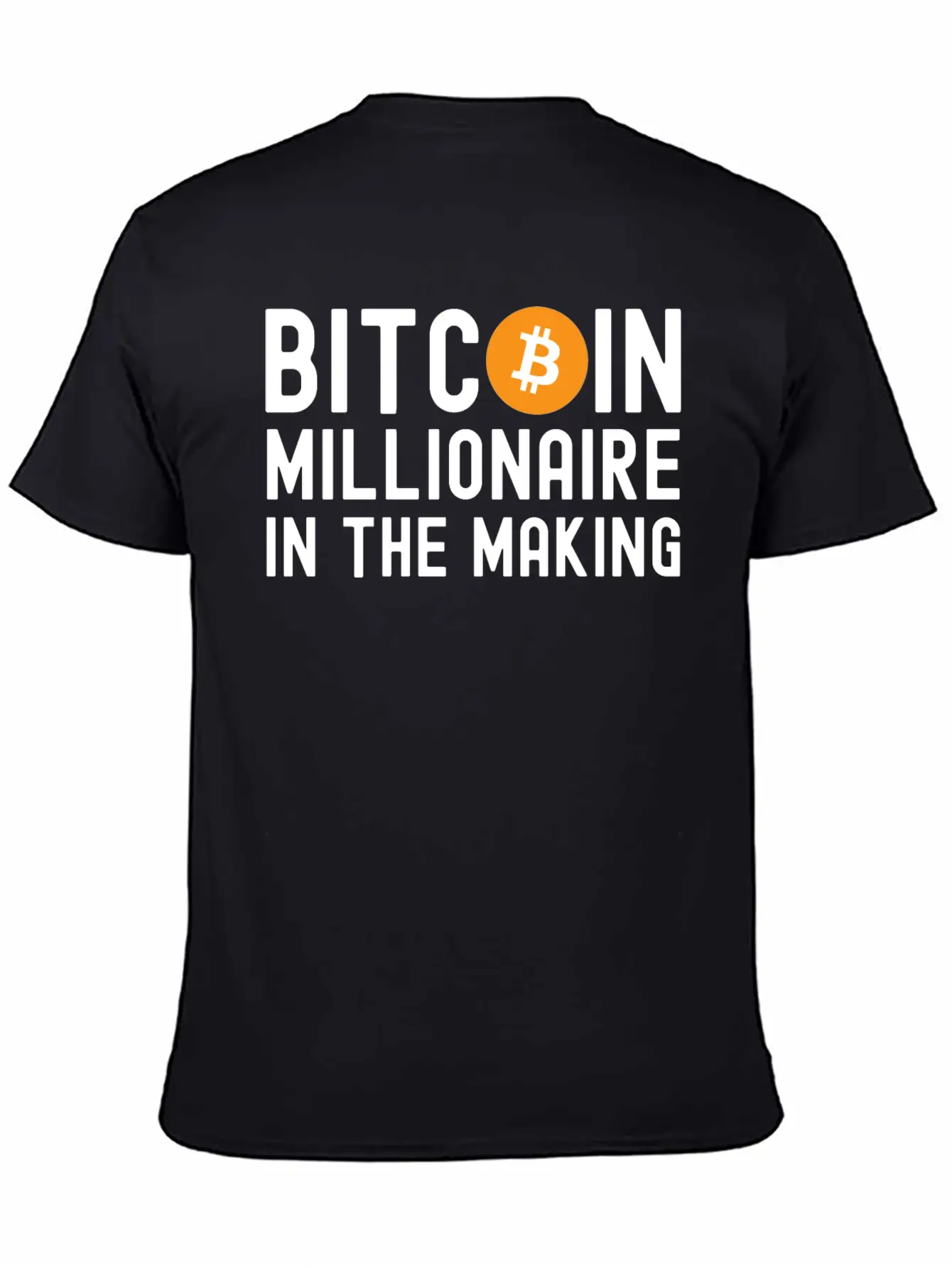 Bitcoin Millionaire In The Making - Bitcoin Symbol Basic Graphic T-Shirt – Daily Comfort In Soft Cotton