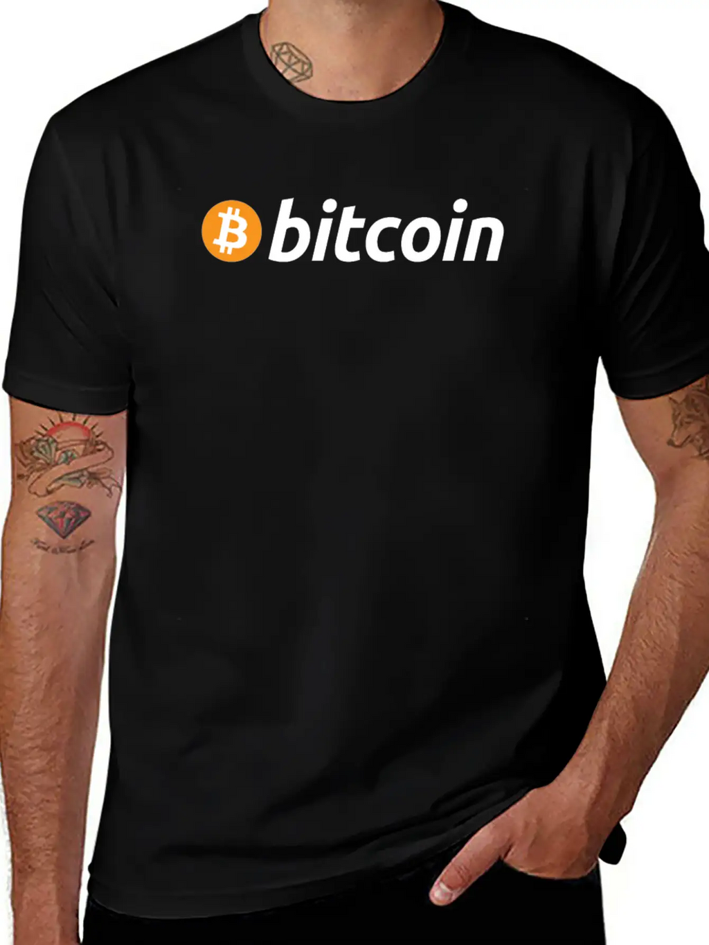 Bitcoin Name Logo Blockchain Crypto Currency HODL Relaxed Everyday Tee – Lightweight And Durable Cotton