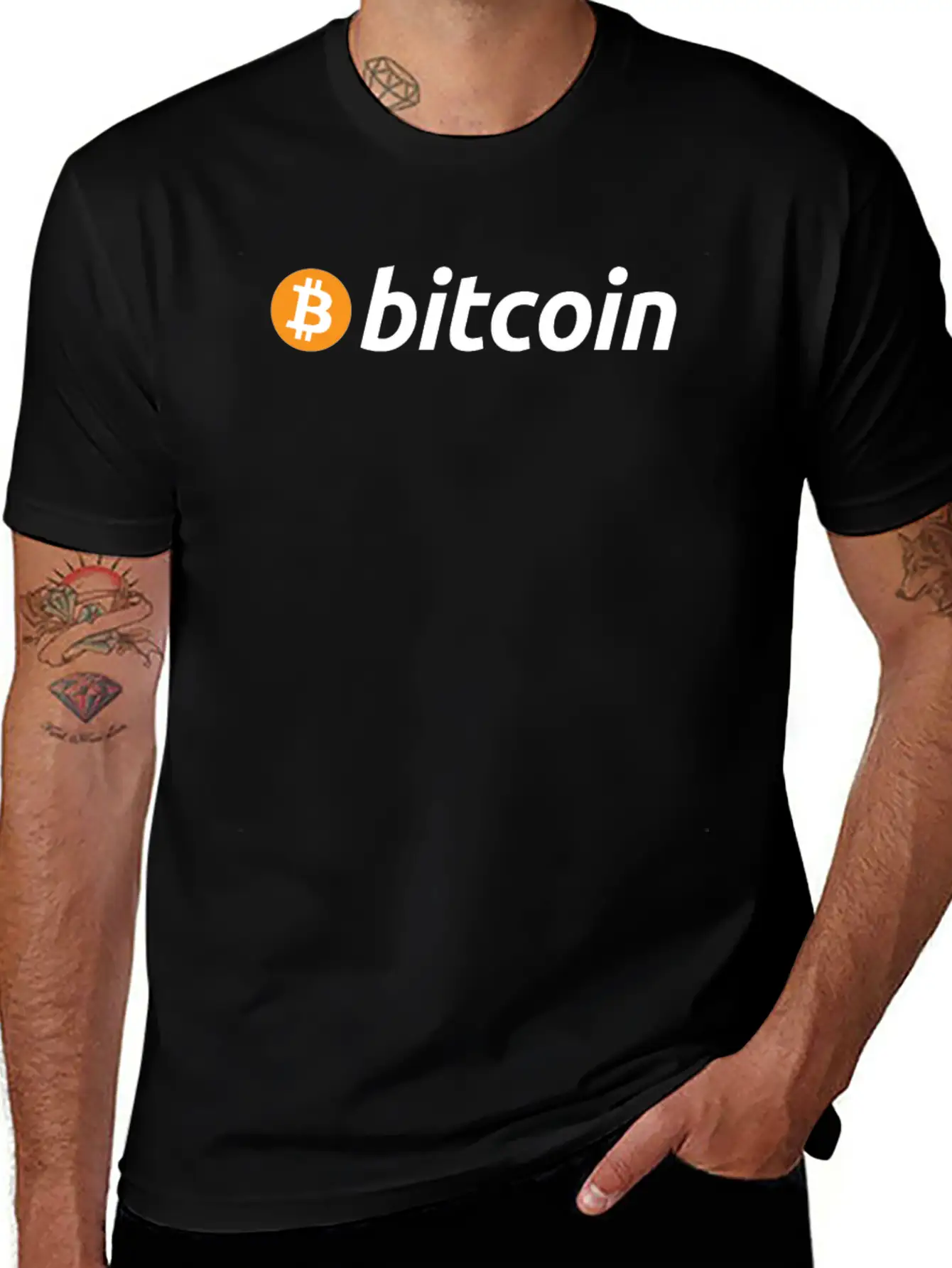Bitcoin Name Logo Blockchain Crypto Currency HODL Relaxed Everyday Tee – Lightweight And Durable Cotton