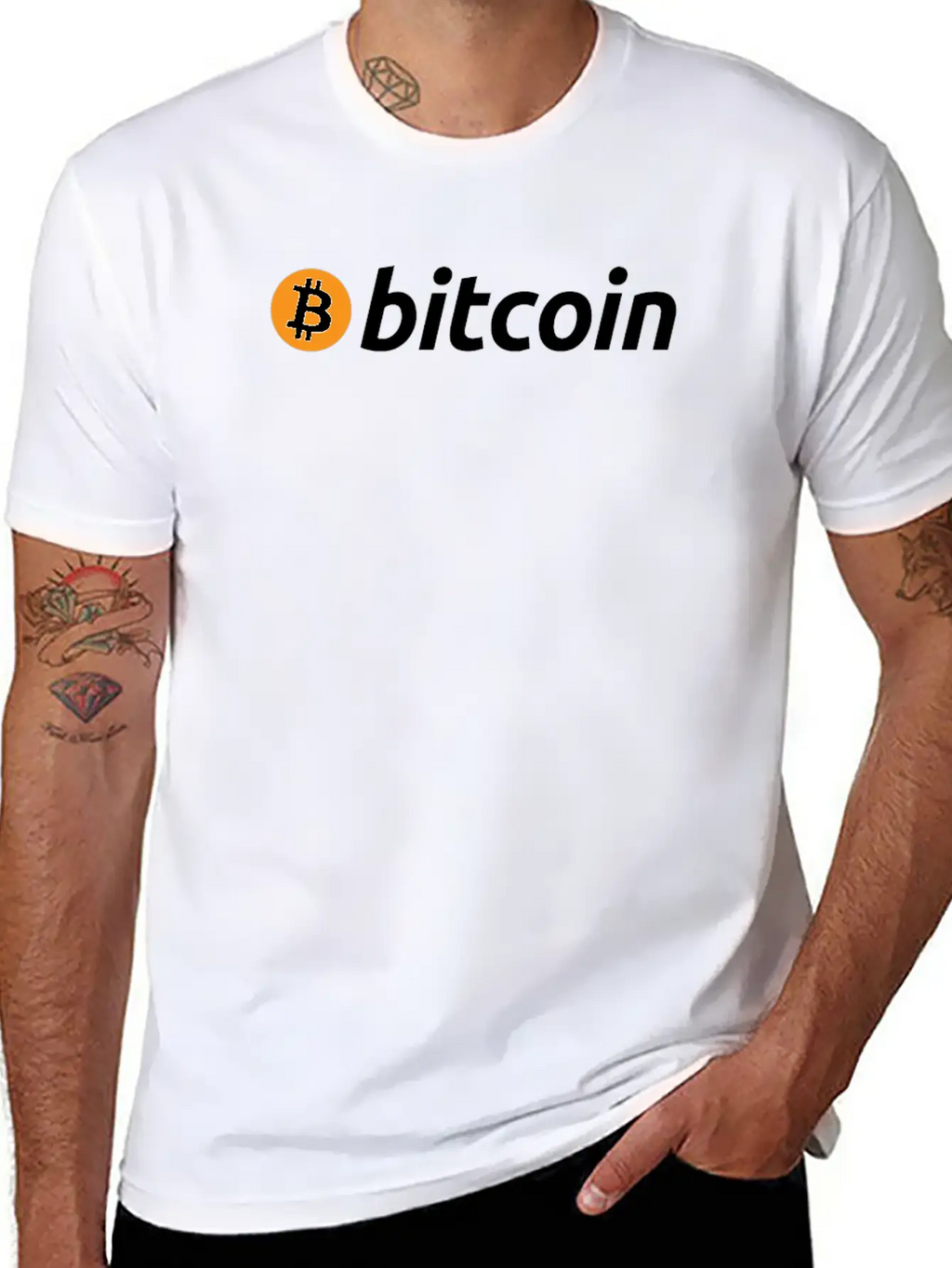 Bitcoin Name Logo Blockchain Crypto Currency HODL Relaxed Everyday Tee – Lightweight And Durable Cotton