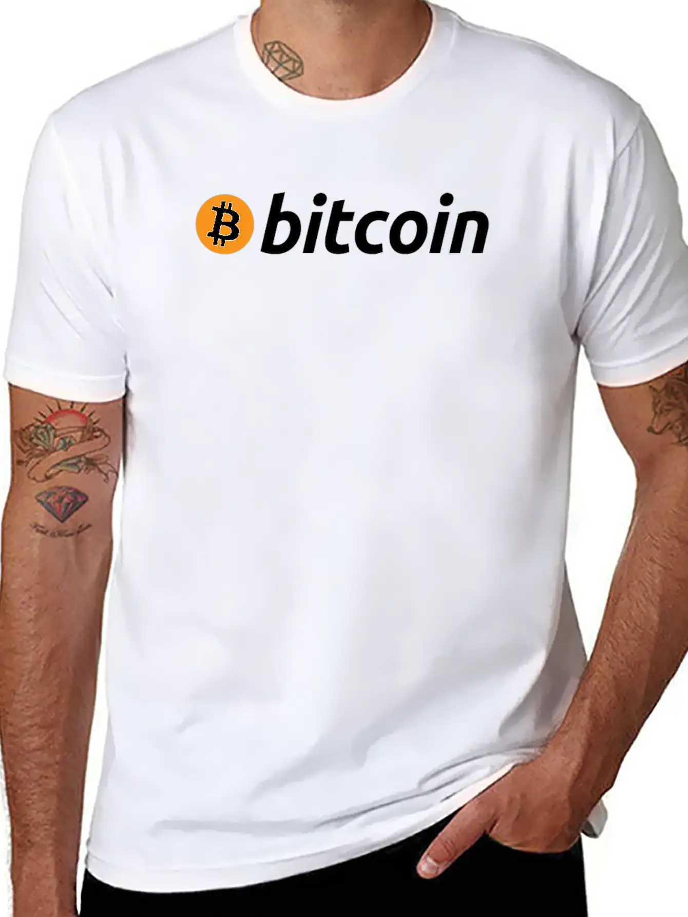 Bitcoin Name Logo Blockchain Crypto Currency HODL Relaxed Everyday Tee – Lightweight And Durable Cotton