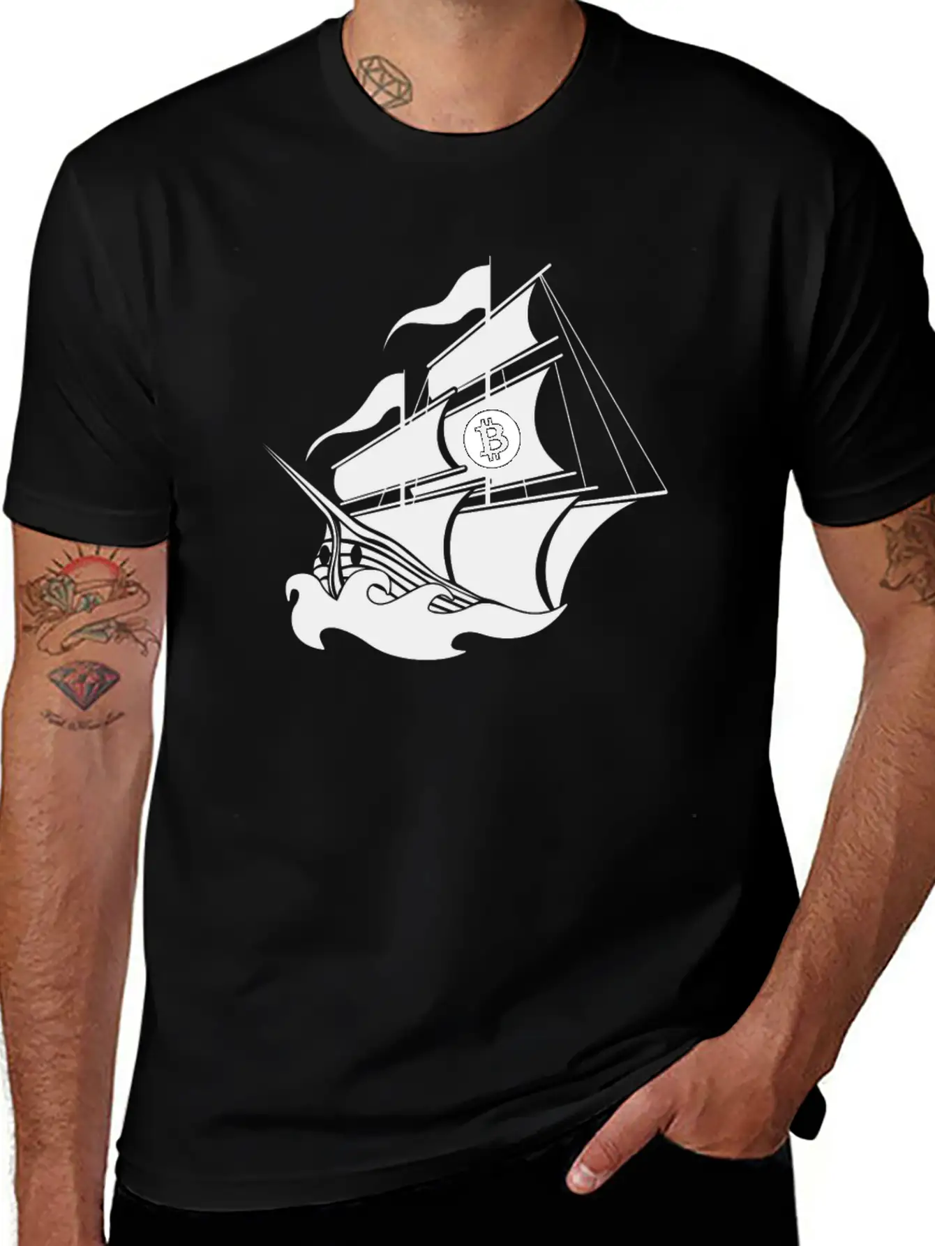 Bitcoin Pirate Ship Blockchain HODL Digital Timeless Short Sleeve Tee – Comfy And Minimalist Design