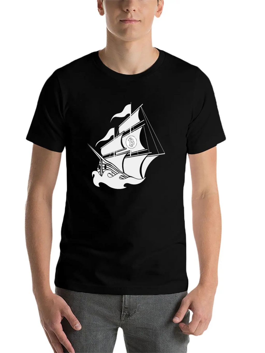 Bitcoin Pirate Ship Blockchain HODL Digital Timeless Short Sleeve Tee – Comfy And Minimalist Design