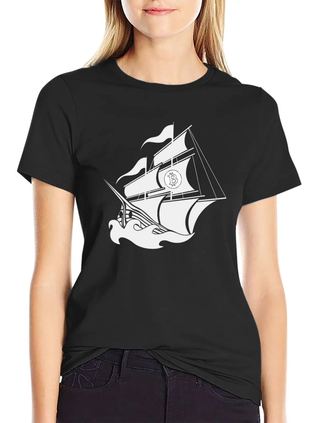 Bitcoin Pirate Ship Blockchain HODL Digital Timeless Short Sleeve Tee – Comfy And Minimalist Design