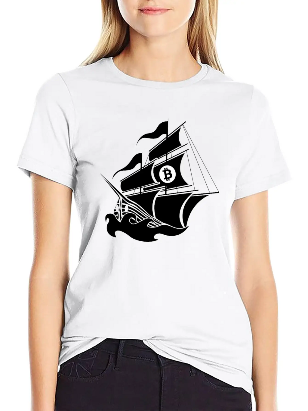 Bitcoin Pirate Ship Blockchain HODL Digital Timeless Short Sleeve Tee – Comfy And Minimalist Design