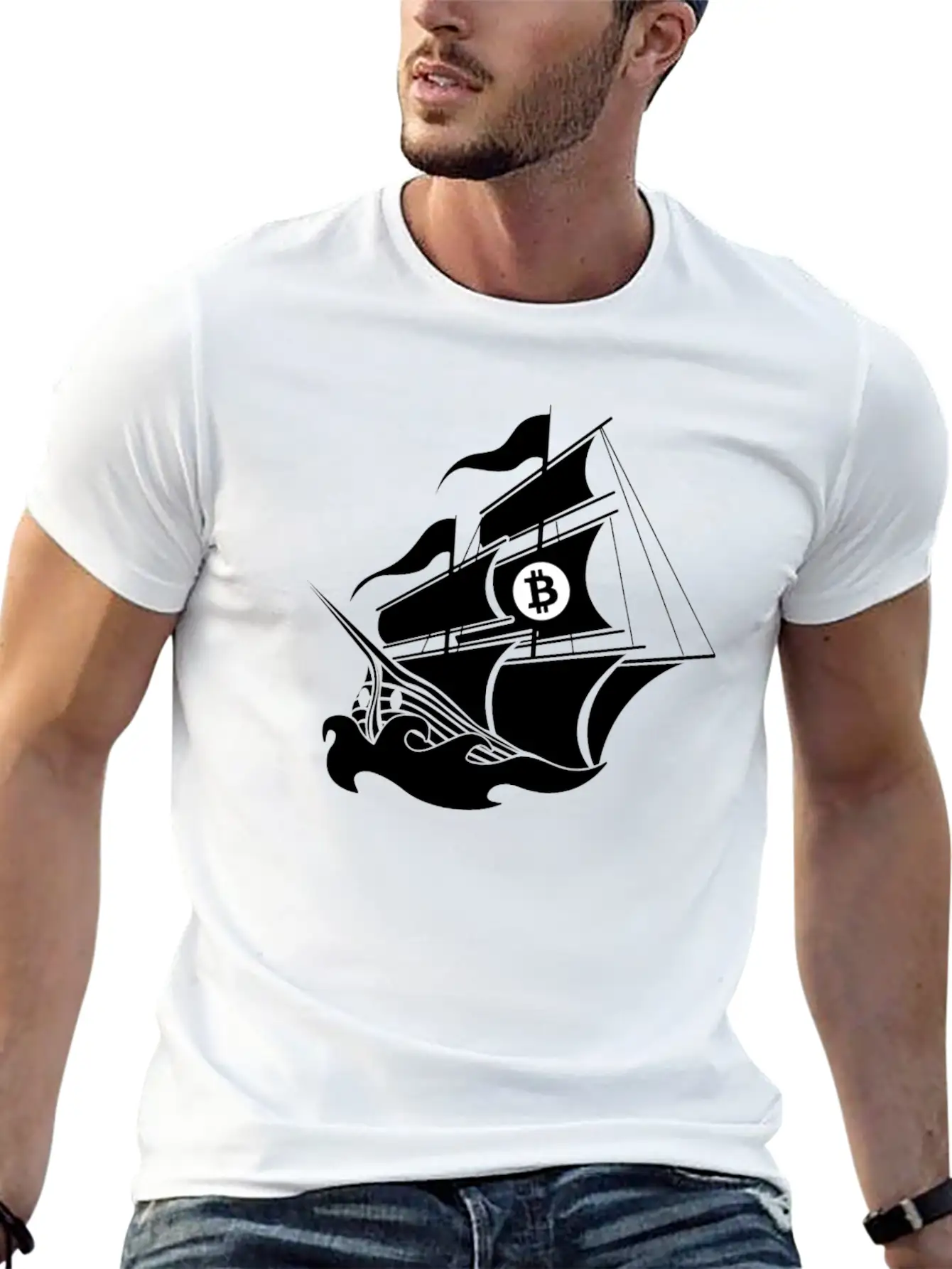 Bitcoin Pirate Ship Blockchain HODL Digital Timeless Short Sleeve Tee – Comfy And Minimalist Design