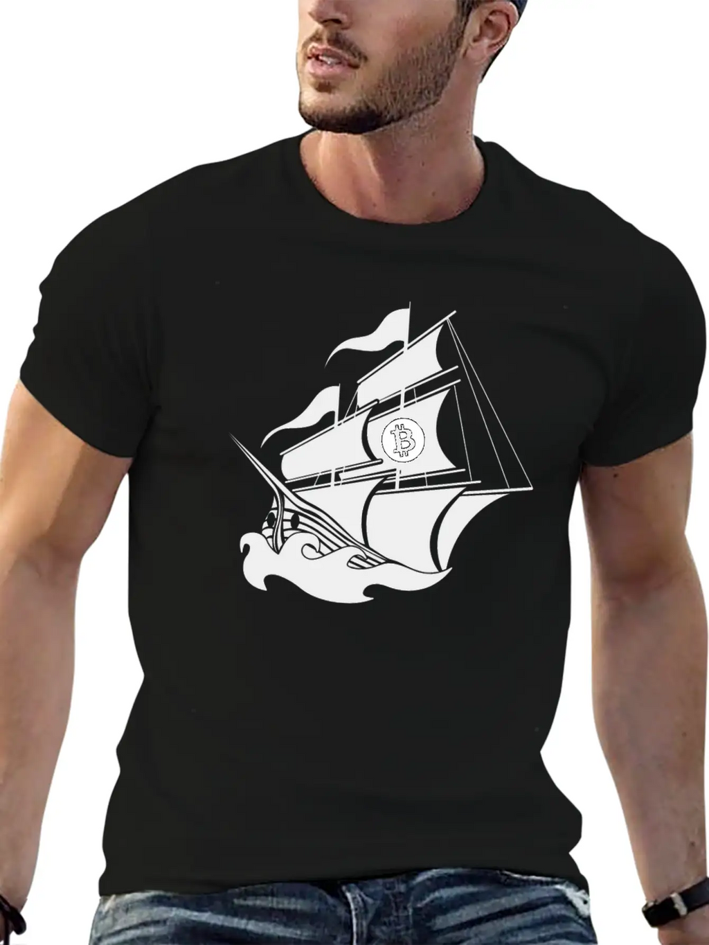 Bitcoin Pirate Ship Blockchain HODL Digital Timeless Short Sleeve Tee – Comfy And Minimalist Design