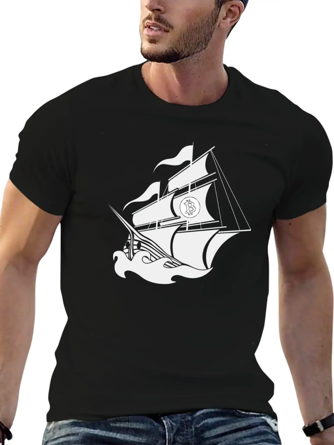 Bitcoin Pirate Ship Blockchain HODL Digital Timeless Short Sleeve Tee – Comfy And Minimalist Design