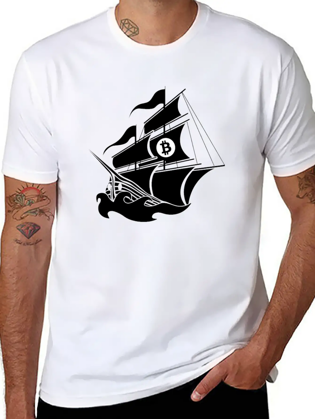 Bitcoin Pirate Ship Blockchain HODL Digital Timeless Short Sleeve Tee – Comfy And Minimalist Design