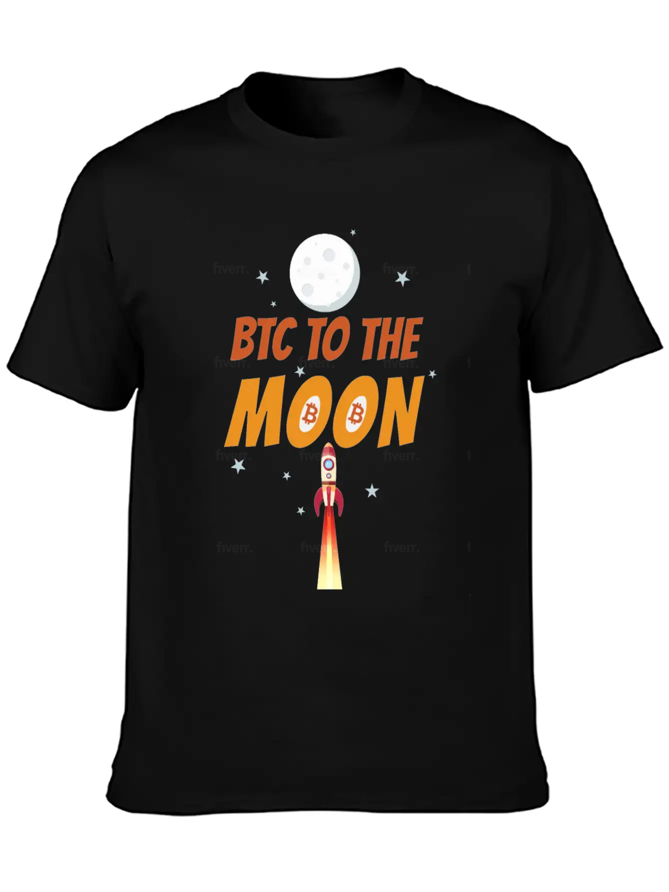 Bitcoin To The Moon Basic Graphic T-Shirt – Daily Comfort In Soft Cotton
