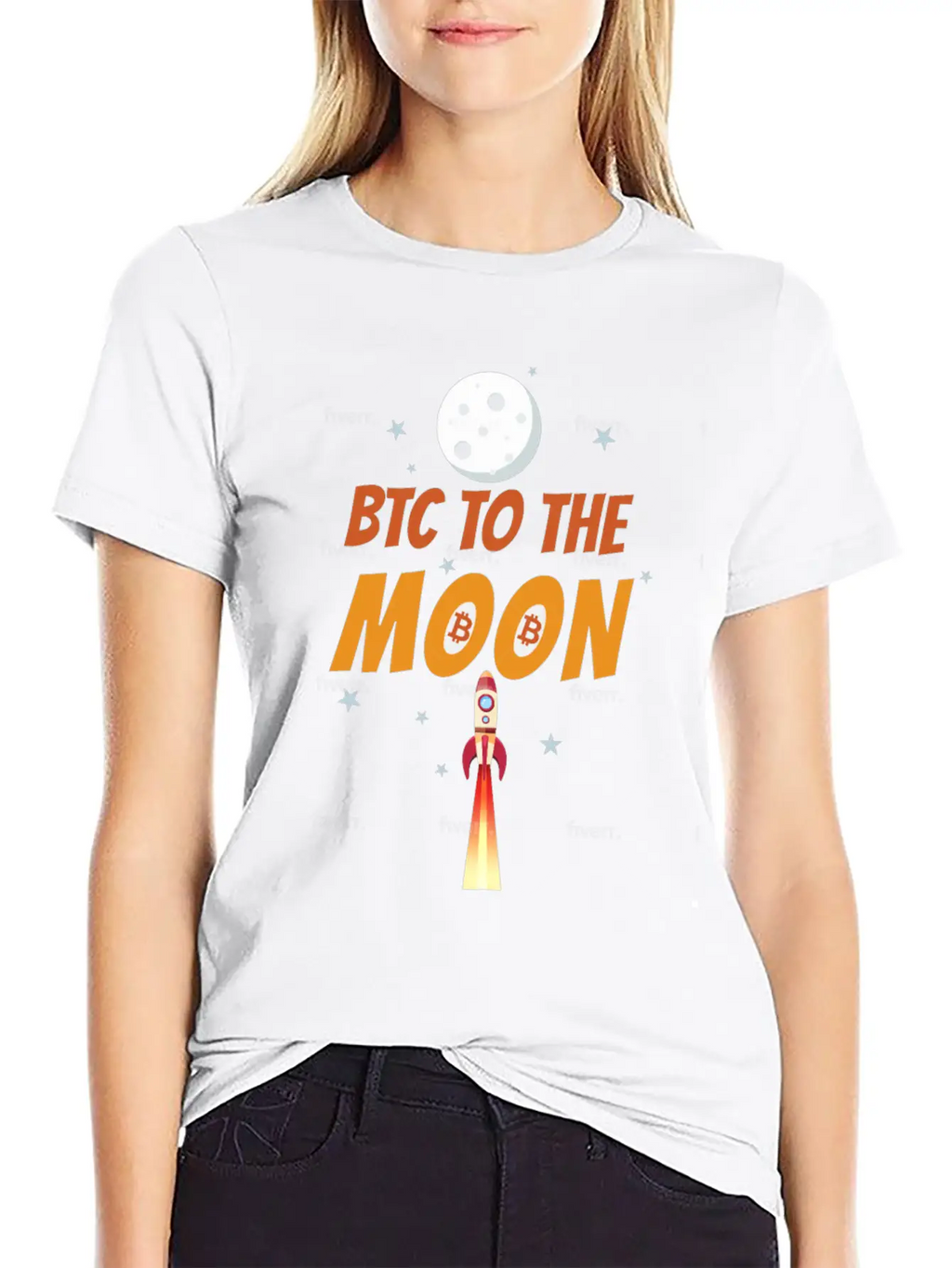 Bitcoin To The Moon Basic Graphic T-Shirt – Daily Comfort In Soft Cotton
