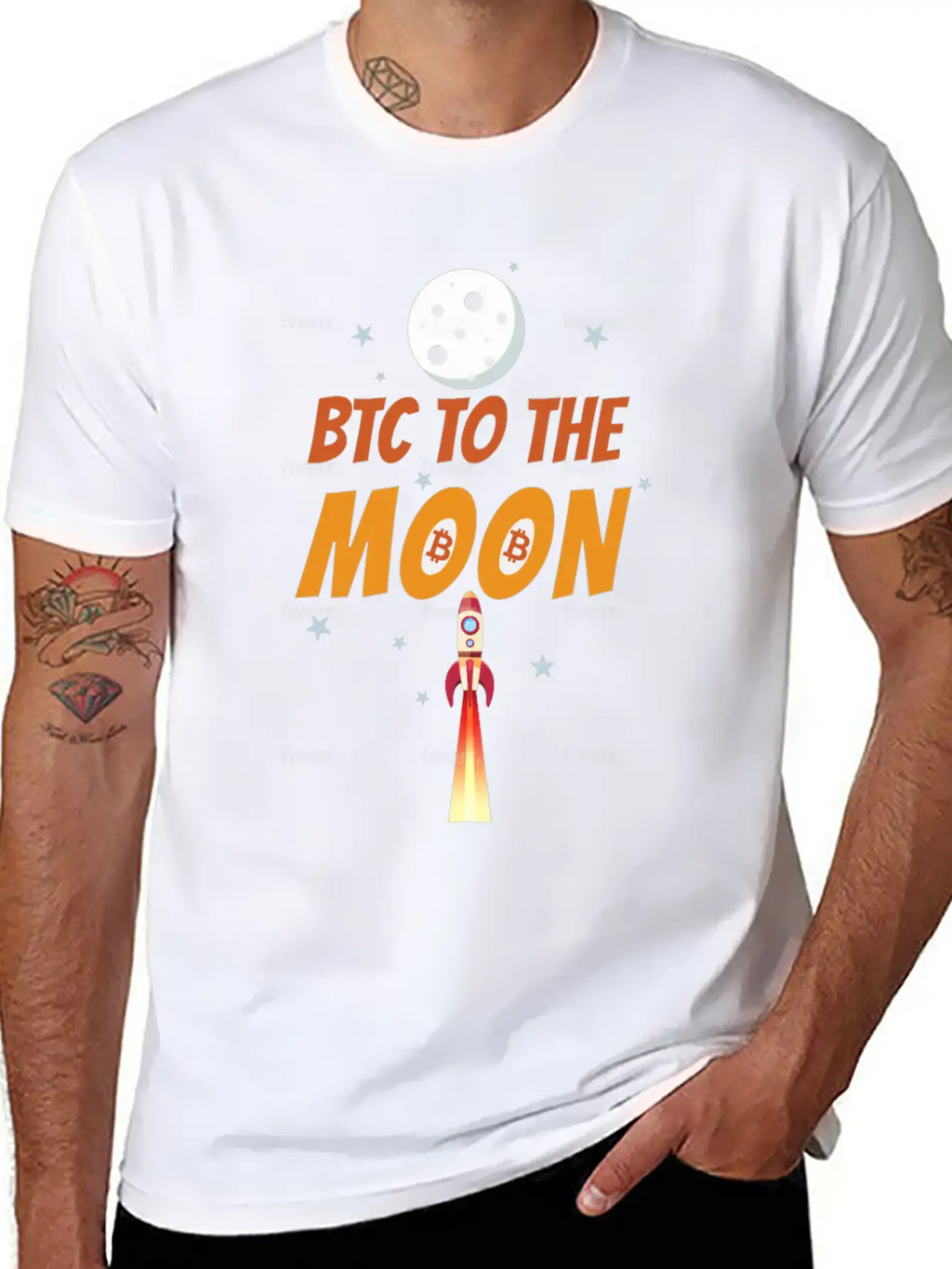 Bitcoin To The Moon Basic Graphic T-Shirt – Daily Comfort In Soft Cotton