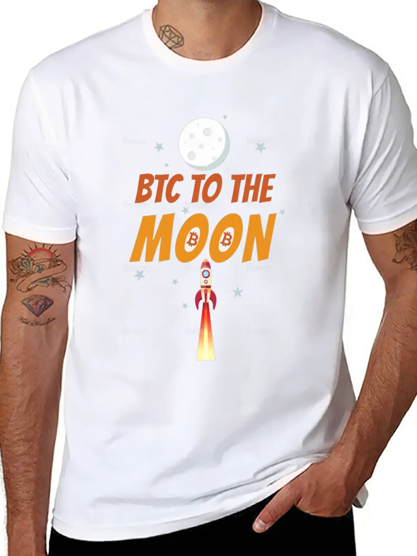 Bitcoin To The Moon Basic Graphic T-Shirt – Daily Comfort In Soft Cotton