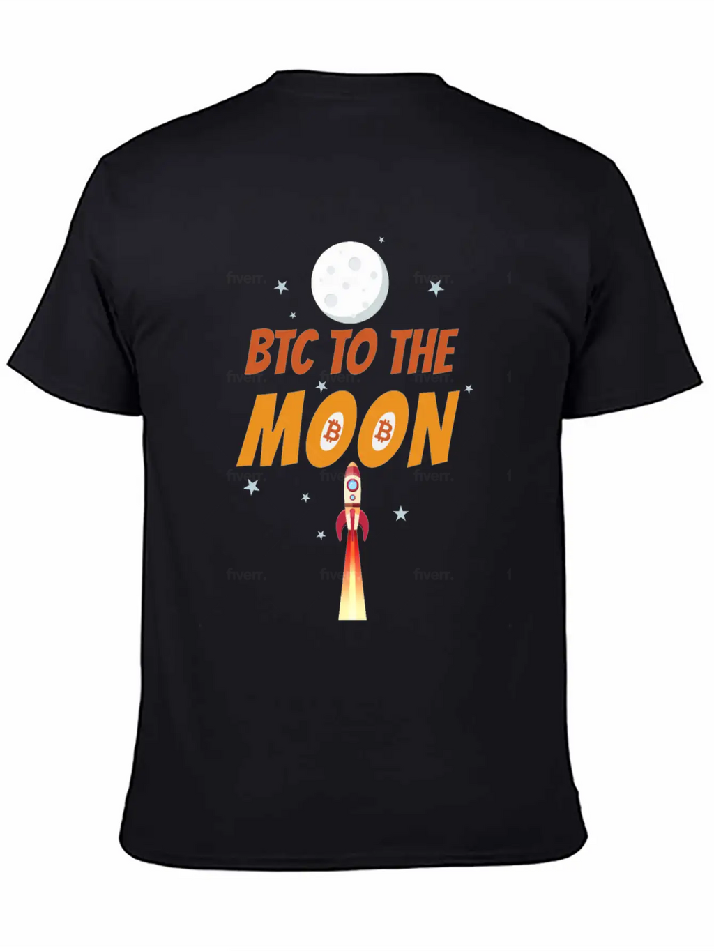 Bitcoin To The Moon Basic Graphic T-Shirt – Daily Comfort In Soft Cotton
