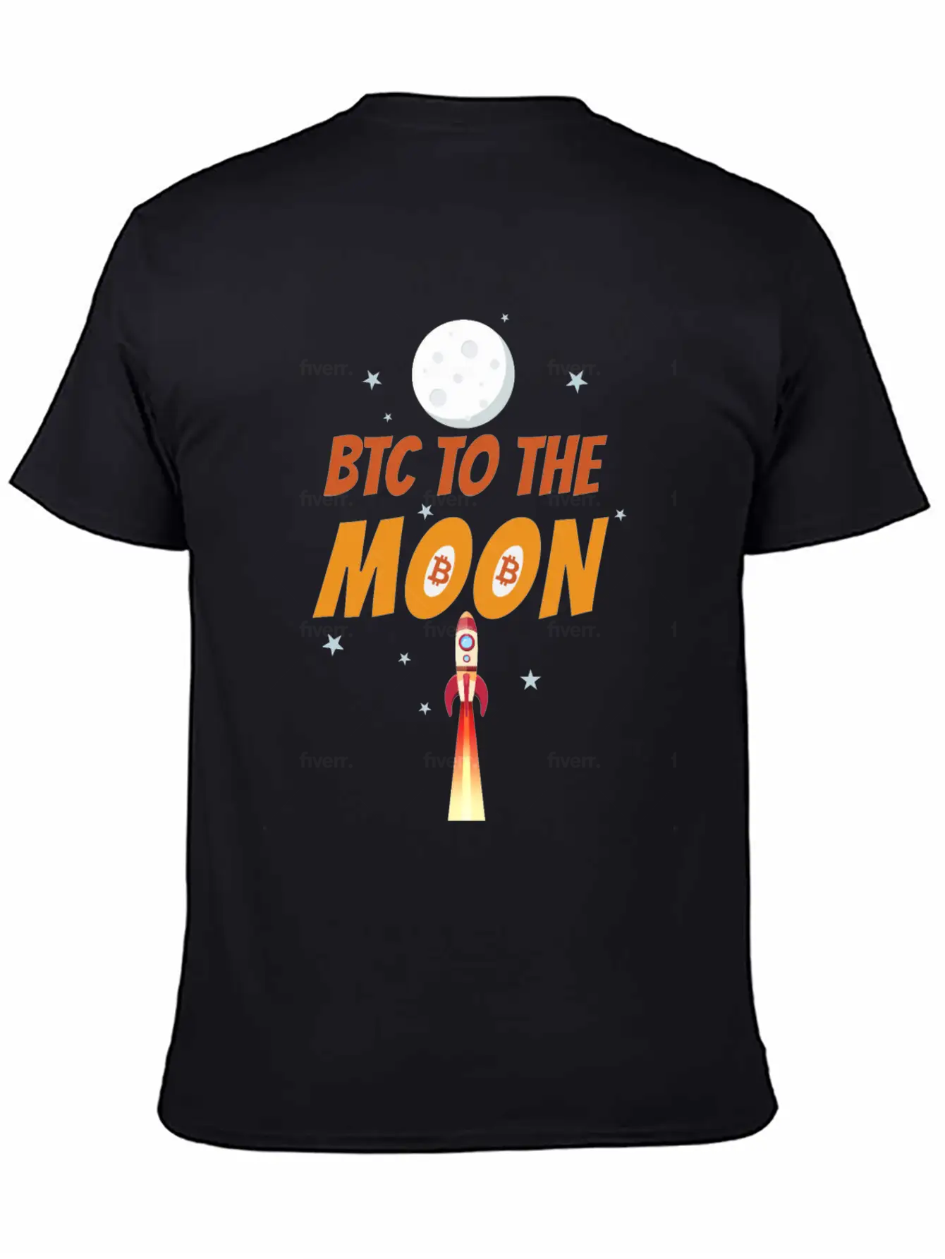 Bitcoin To The Moon Basic Graphic T-Shirt – Daily Comfort In Soft Cotton