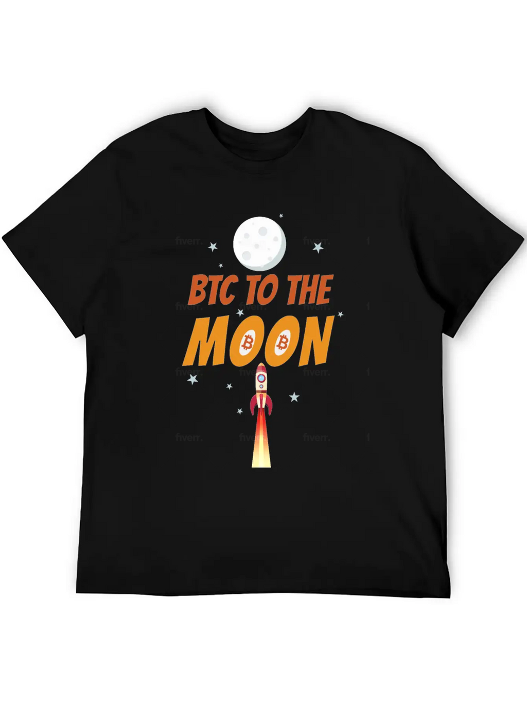 Bitcoin To The Moon Basic Graphic T-Shirt – Daily Comfort In Soft Cotton