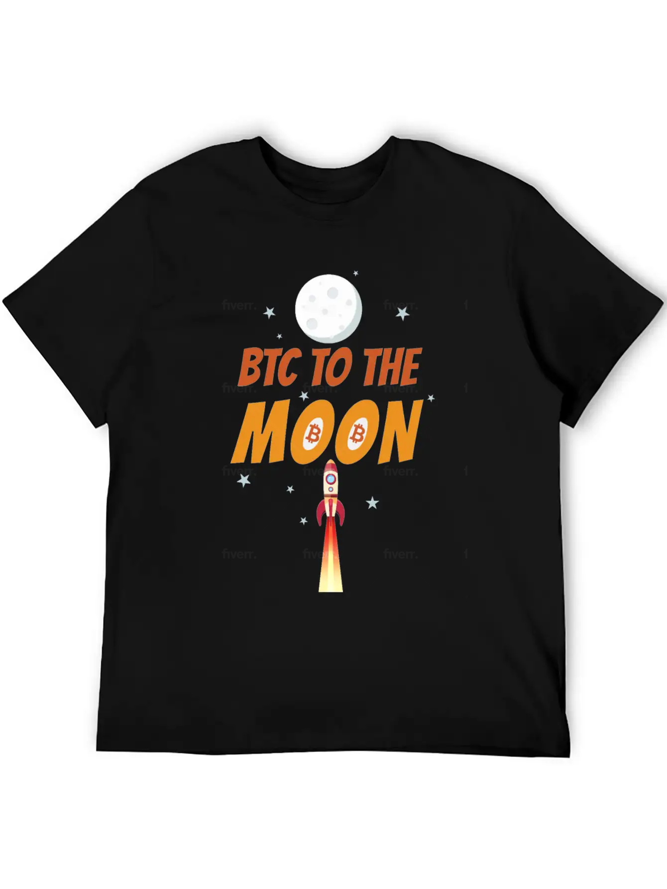 Bitcoin To The Moon Basic Graphic T-Shirt – Daily Comfort In Soft Cotton
