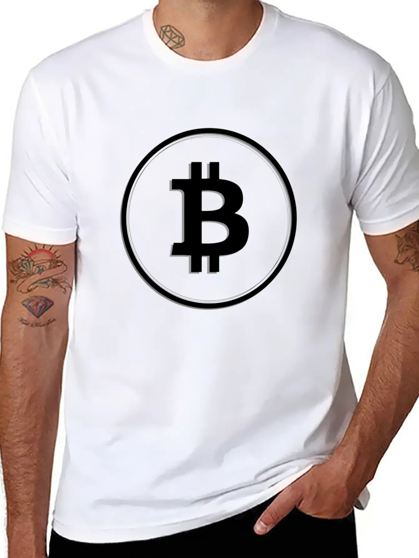 BitcoinBlackandWhite Classic Cotton Tee – Unisex Comfort For Any Season