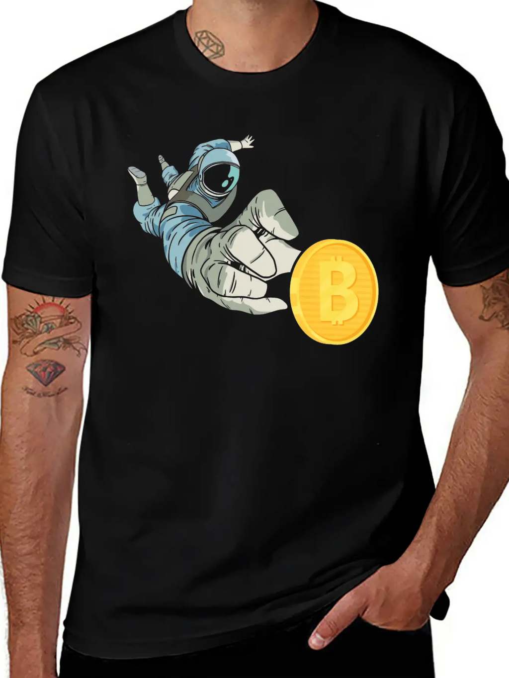 Bitronaut Bitcoin Astronaut BTC Crypto Moon Timeless Short Sleeve Tee – Comfy And Minimalist Design