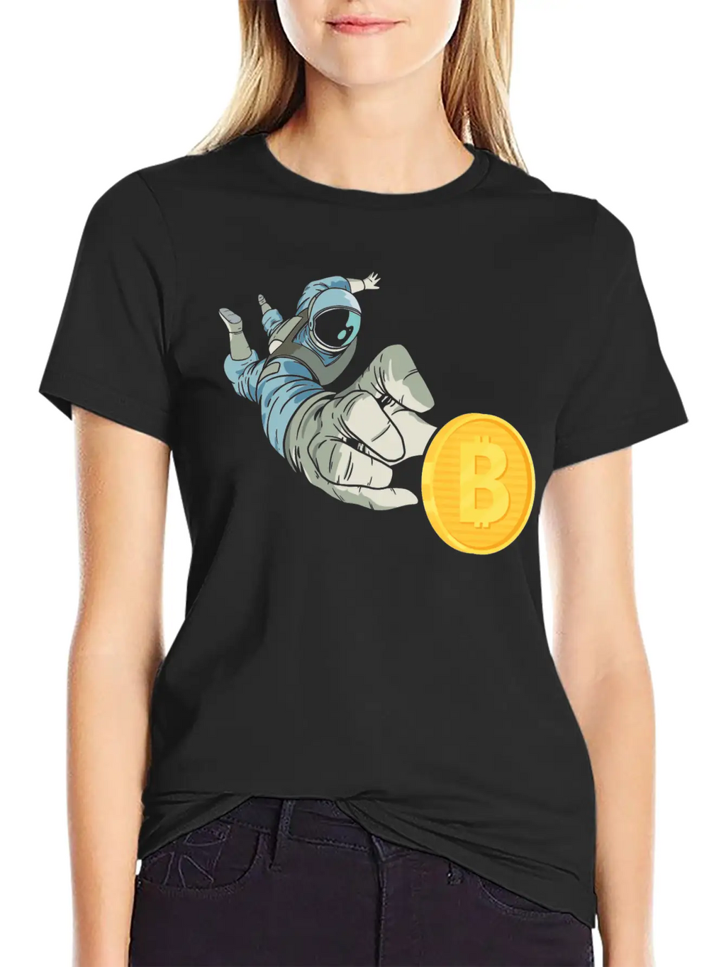 Bitronaut Bitcoin Astronaut BTC Crypto Moon Timeless Short Sleeve Tee – Comfy And Minimalist Design
