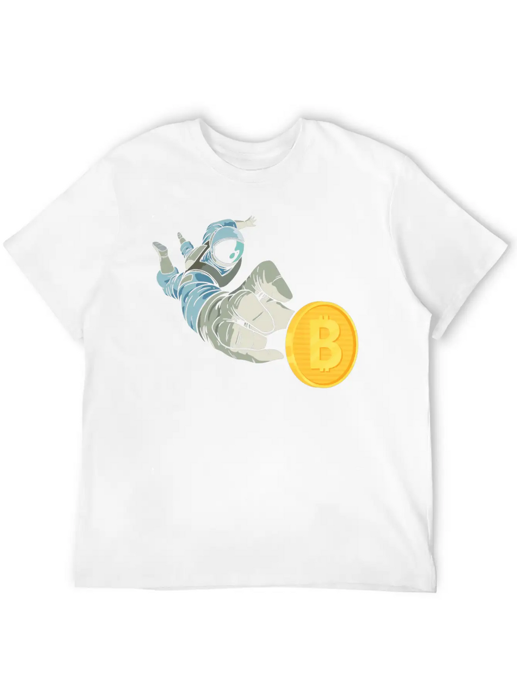 Bitronaut Bitcoin Astronaut BTC Crypto Moon Timeless Short Sleeve Tee – Comfy And Minimalist Design