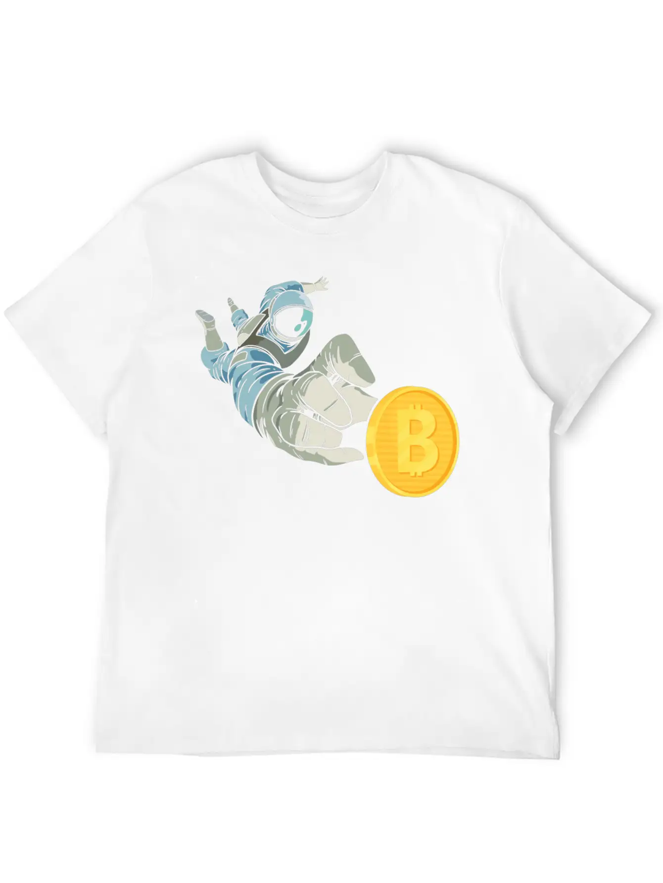 Bitronaut Bitcoin Astronaut BTC Crypto Moon Timeless Short Sleeve Tee – Comfy And Minimalist Design