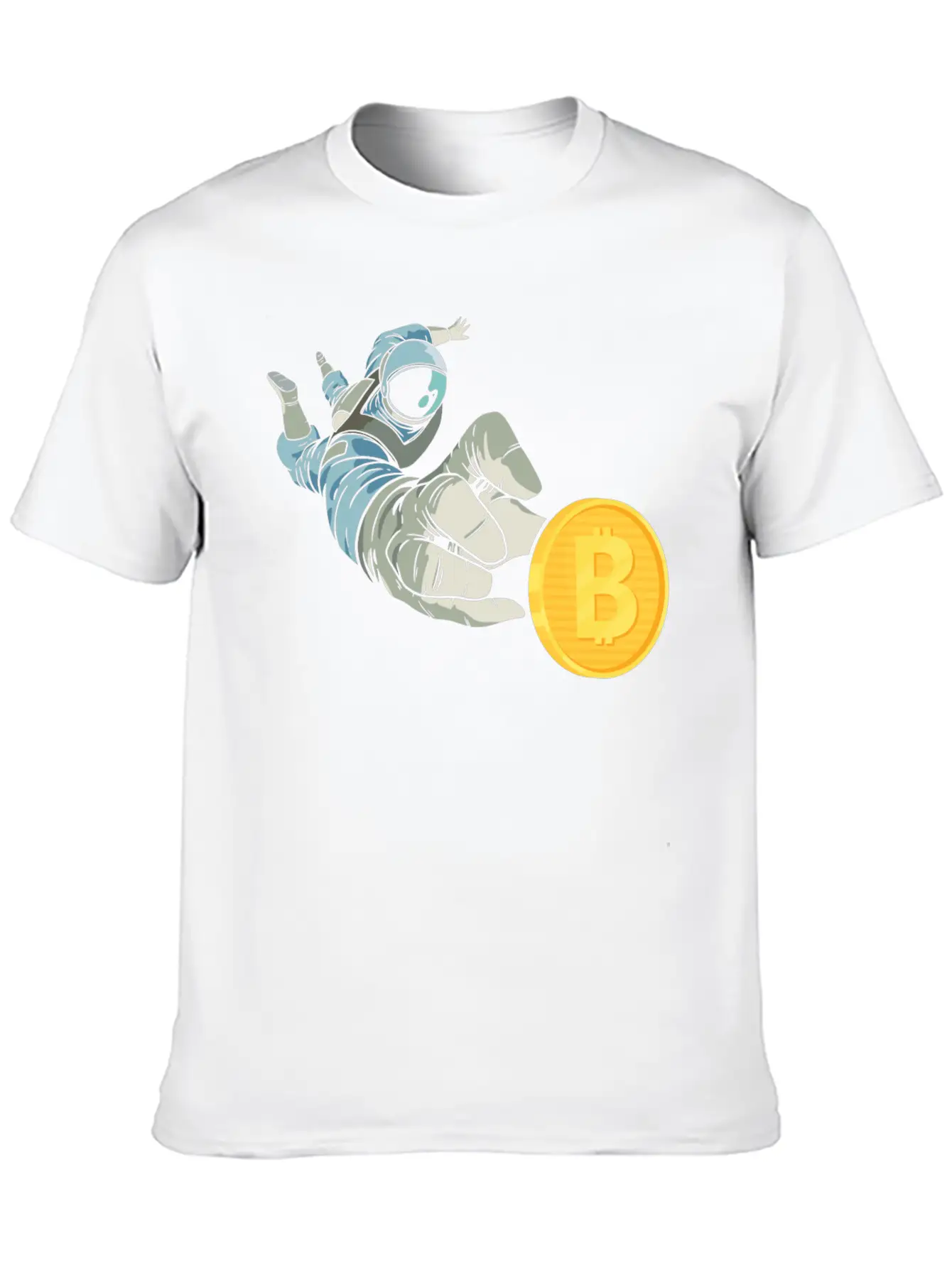 Bitronaut Bitcoin Astronaut BTC Crypto Moon Timeless Short Sleeve Tee – Comfy And Minimalist Design