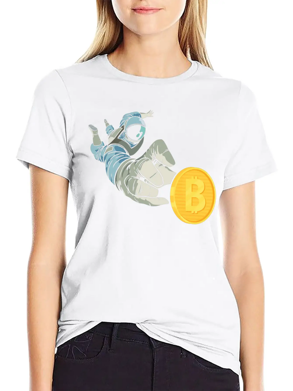 Bitronaut Bitcoin Astronaut BTC Crypto Moon Timeless Short Sleeve Tee – Comfy And Minimalist Design