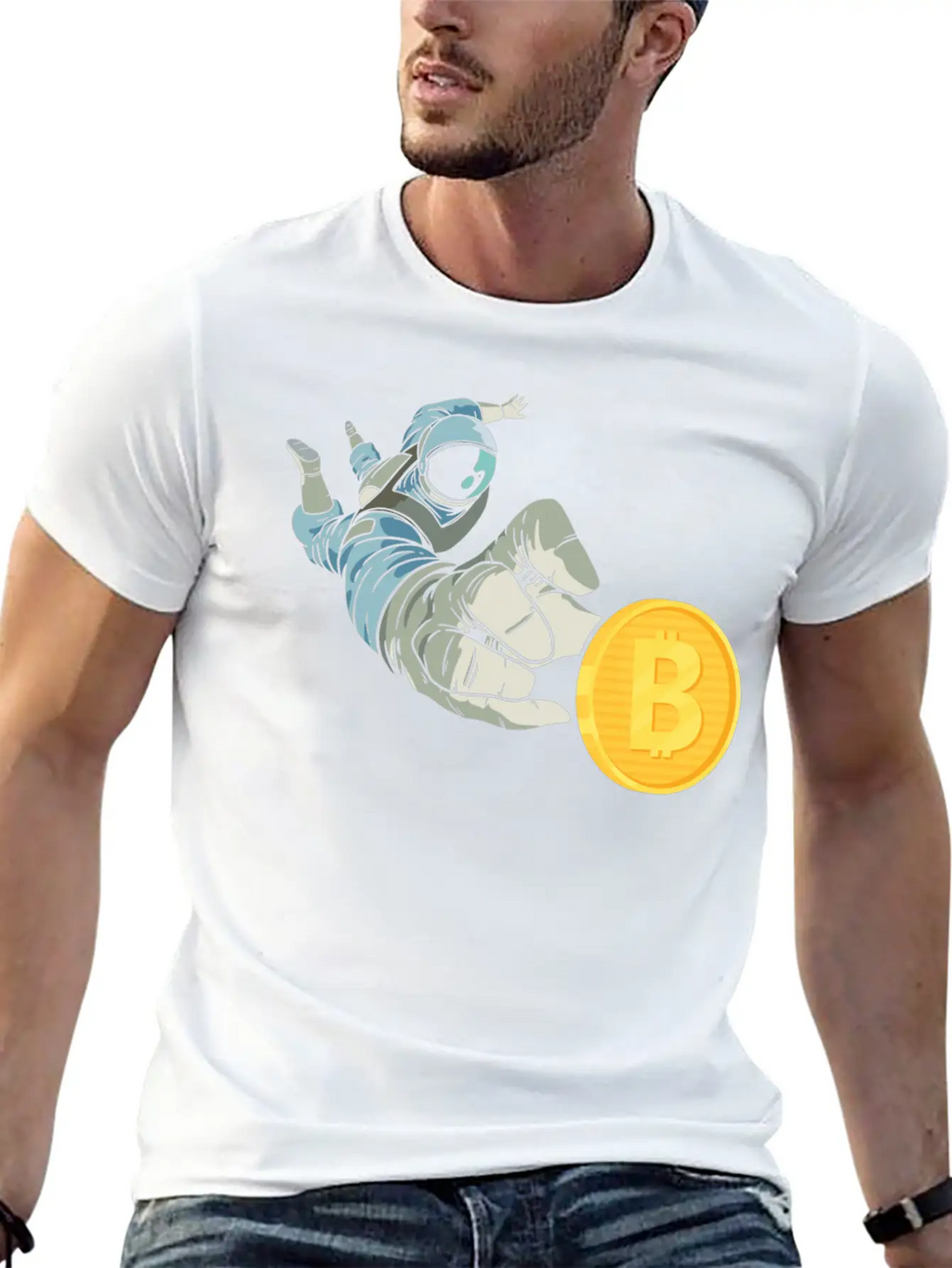 Bitronaut Bitcoin Astronaut BTC Crypto Moon Timeless Short Sleeve Tee – Comfy And Minimalist Design