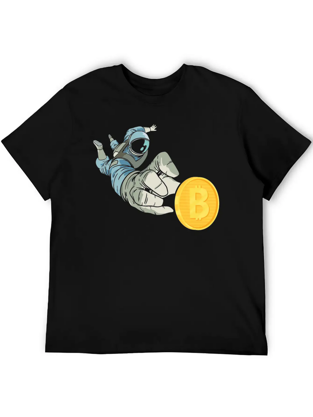 Bitronaut Bitcoin Astronaut BTC Crypto Moon Timeless Short Sleeve Tee – Comfy And Minimalist Design