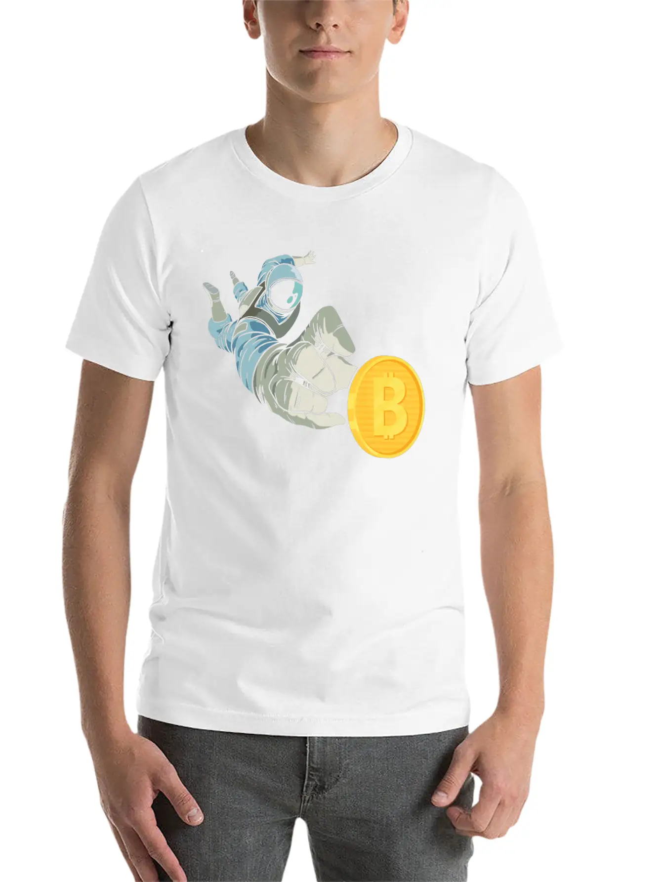 Bitronaut Bitcoin Astronaut BTC Crypto Moon Timeless Short Sleeve Tee – Comfy And Minimalist Design