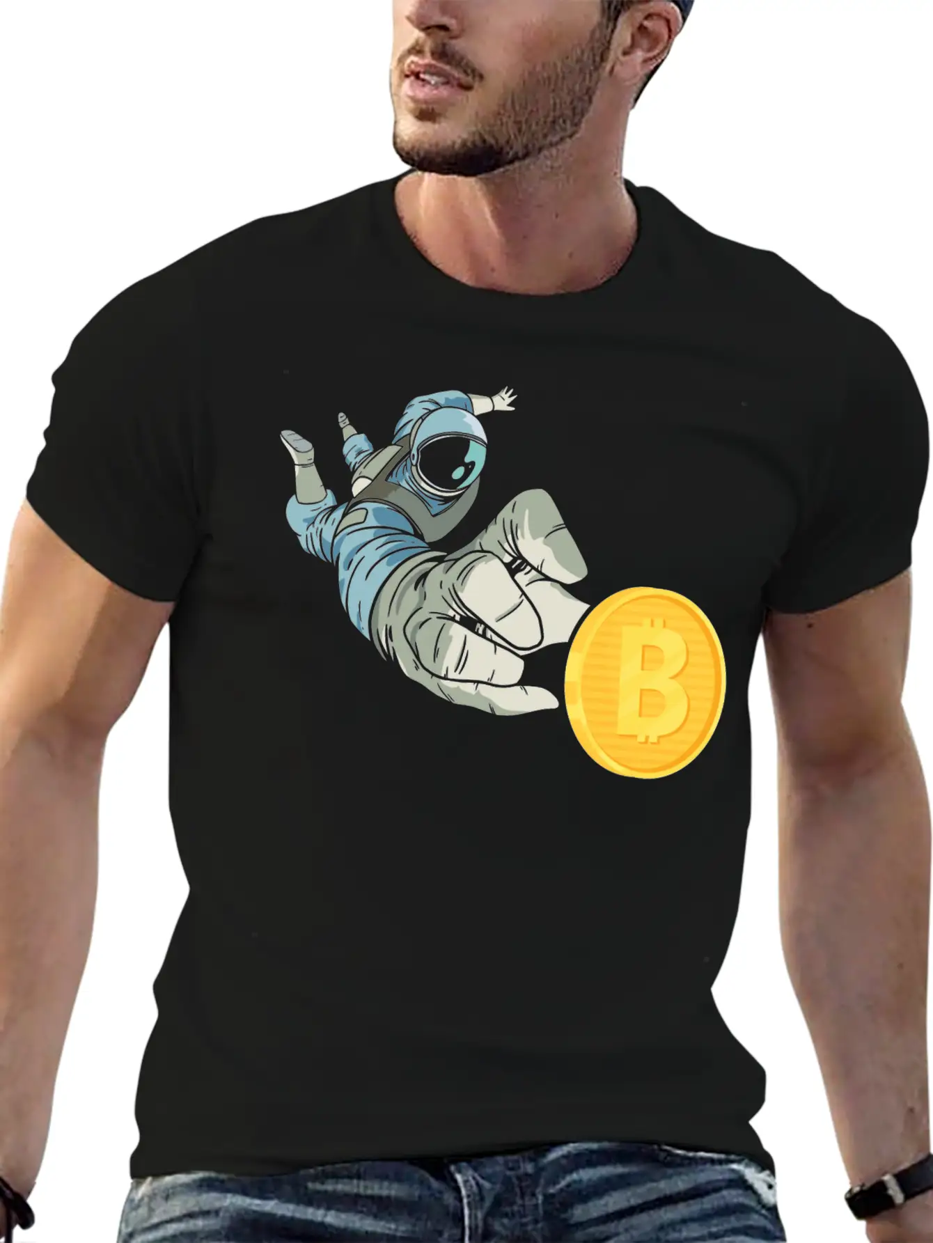 Bitronaut Bitcoin Astronaut BTC Crypto Moon Timeless Short Sleeve Tee – Comfy And Minimalist Design