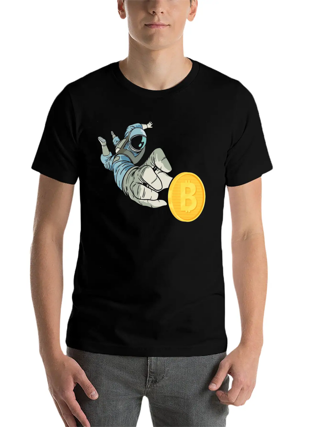 Bitronaut Bitcoin Astronaut BTC Crypto Moon Timeless Short Sleeve Tee – Comfy And Minimalist Design
