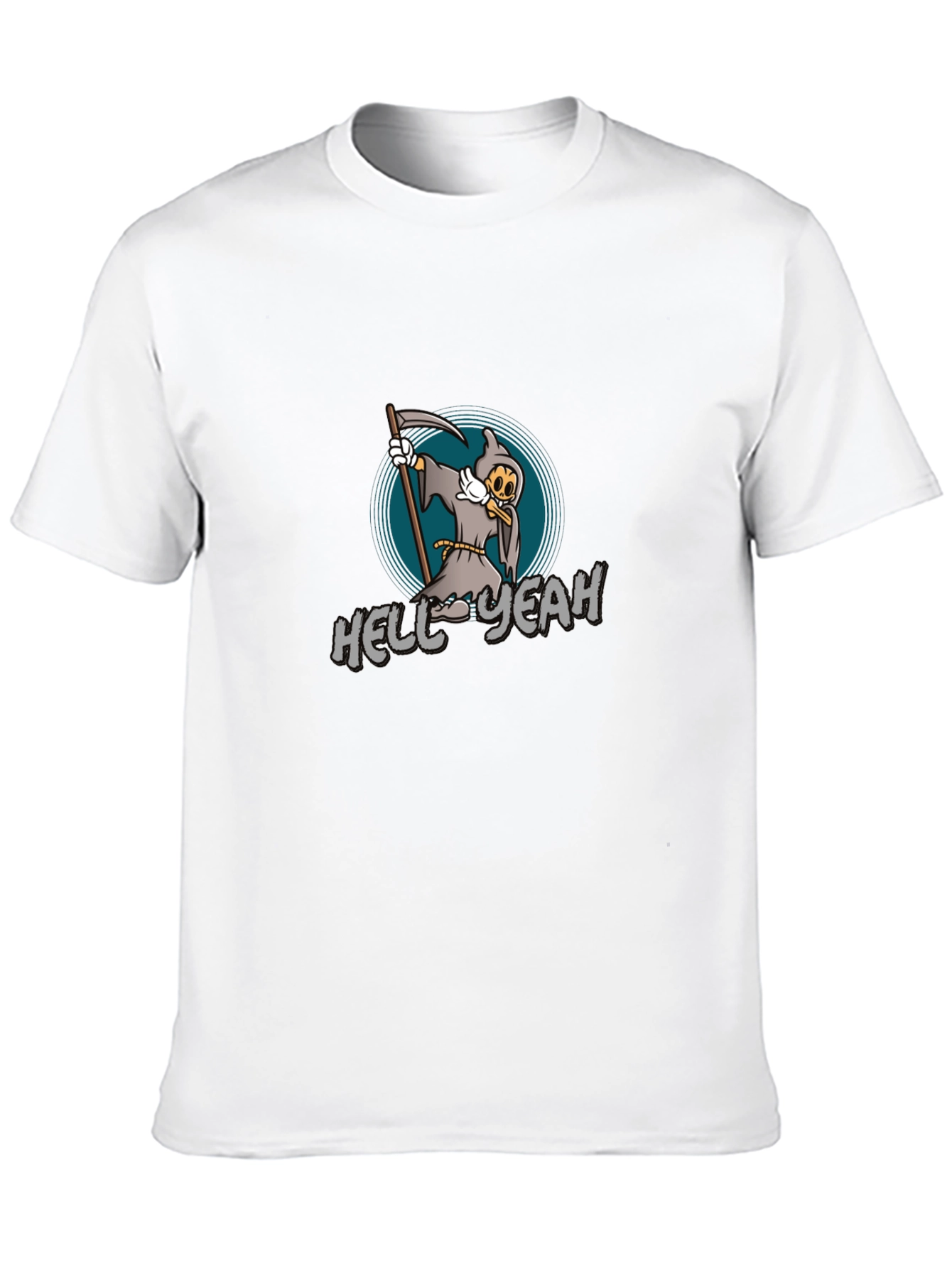 Cartoon Grim Reaper T-Shirt - Hell Yeah!