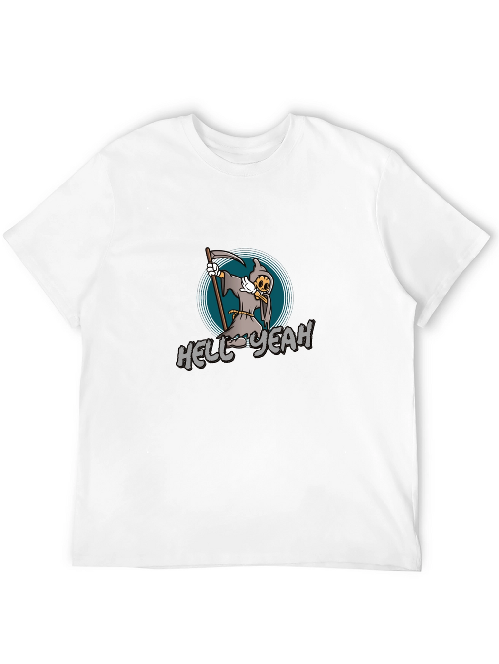Cartoon Grim Reaper T-Shirt - Hell Yeah!
