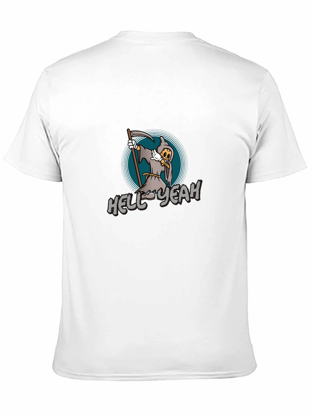 Cartoon Grim Reaper T-Shirt - Hell Yeah!