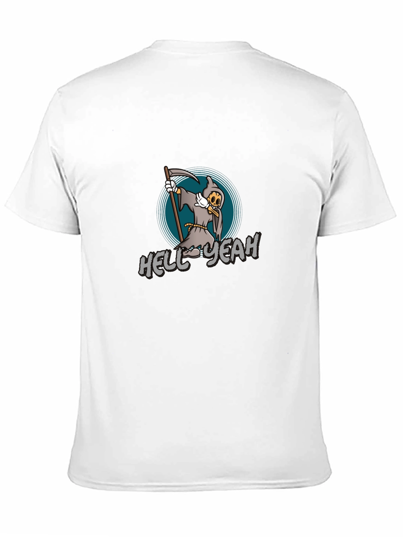 Cartoon Grim Reaper T-Shirt - Hell Yeah!