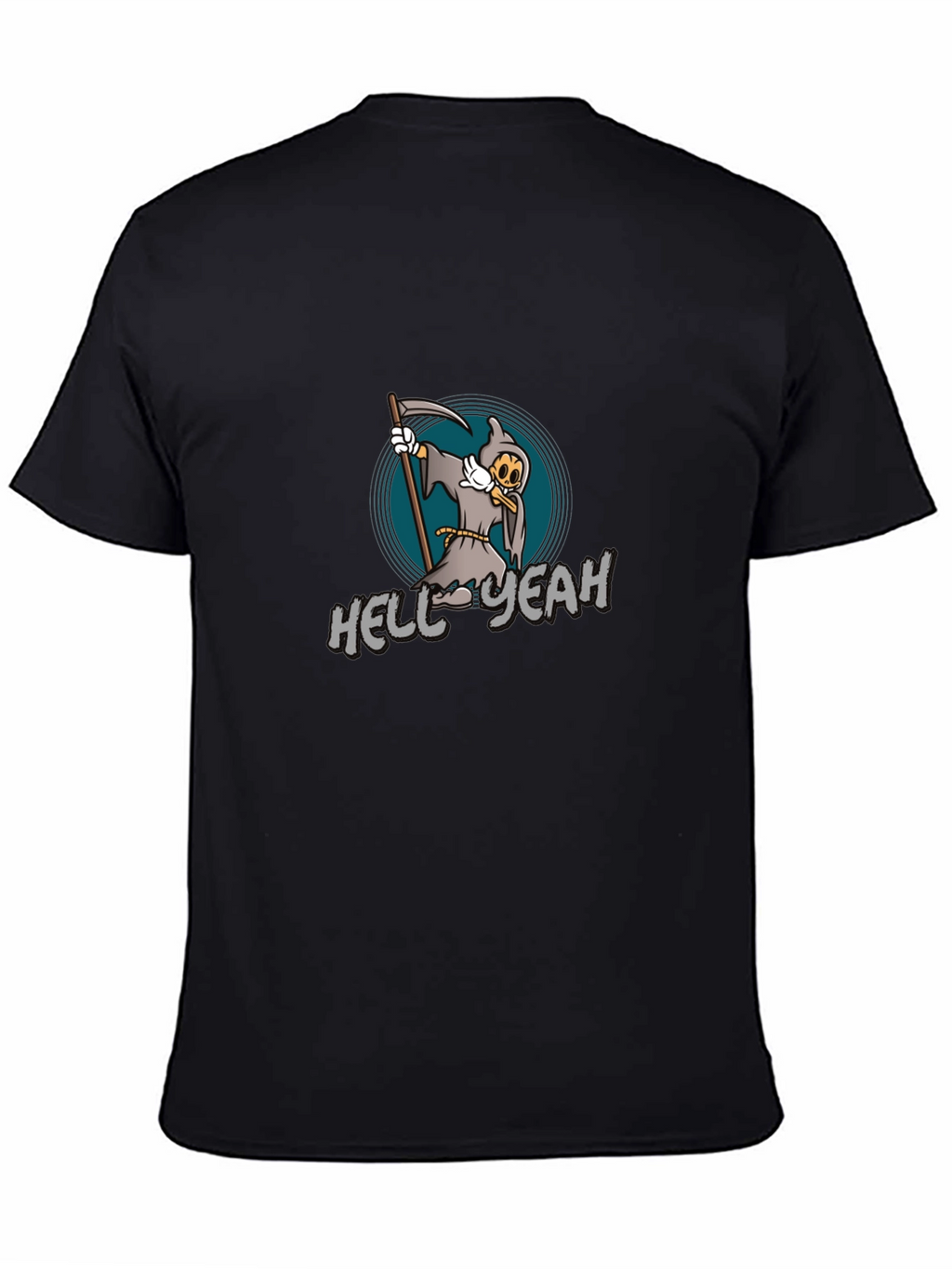 Cartoon Grim Reaper T-Shirt - Hell Yeah!