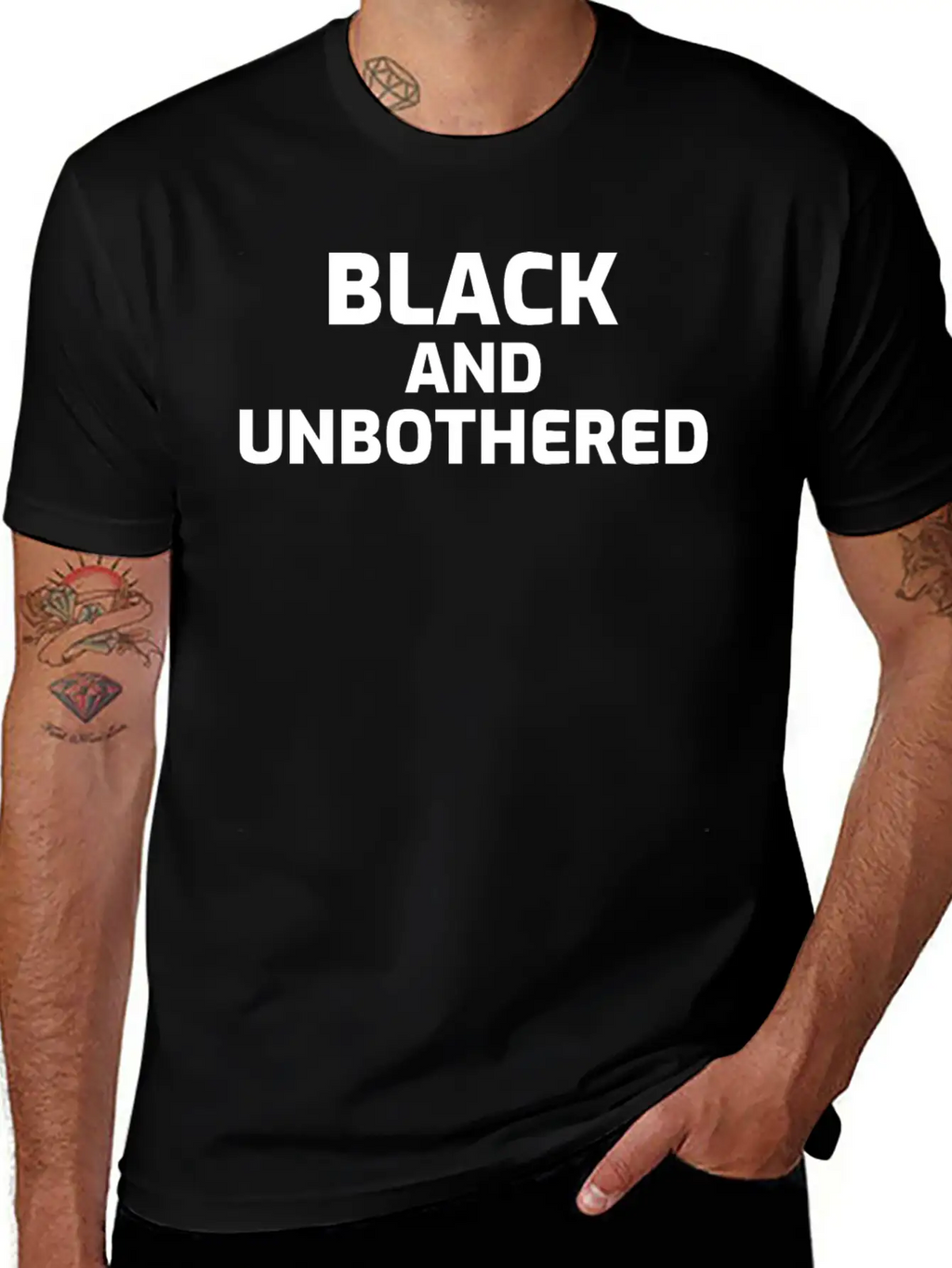 Black And Unbothered Breathable Soft Cotton T-Shirt – Timeless Casual Look