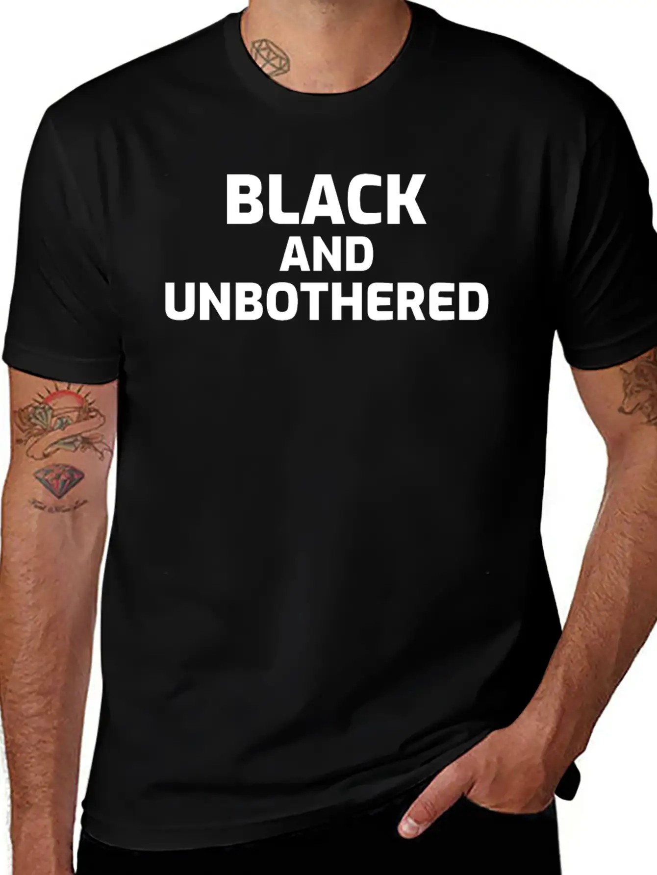 Black And Unbothered Breathable Soft Cotton T-Shirt – Timeless Casual Look