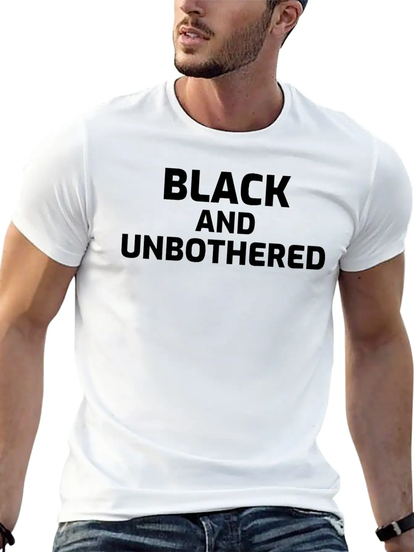 Black And Unbothered Breathable Soft Cotton T-Shirt – Timeless Casual Look