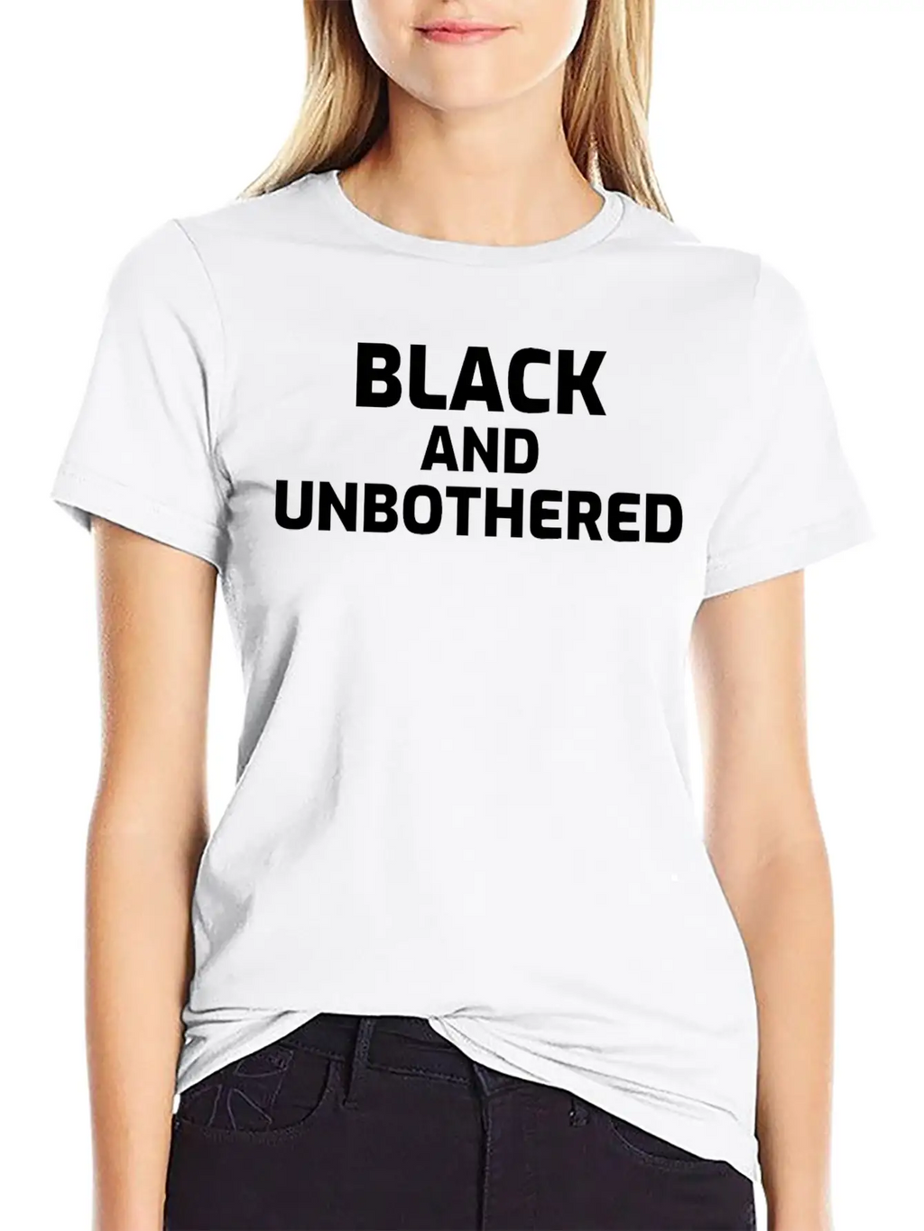 Black And Unbothered Breathable Soft Cotton T-Shirt – Timeless Casual Look