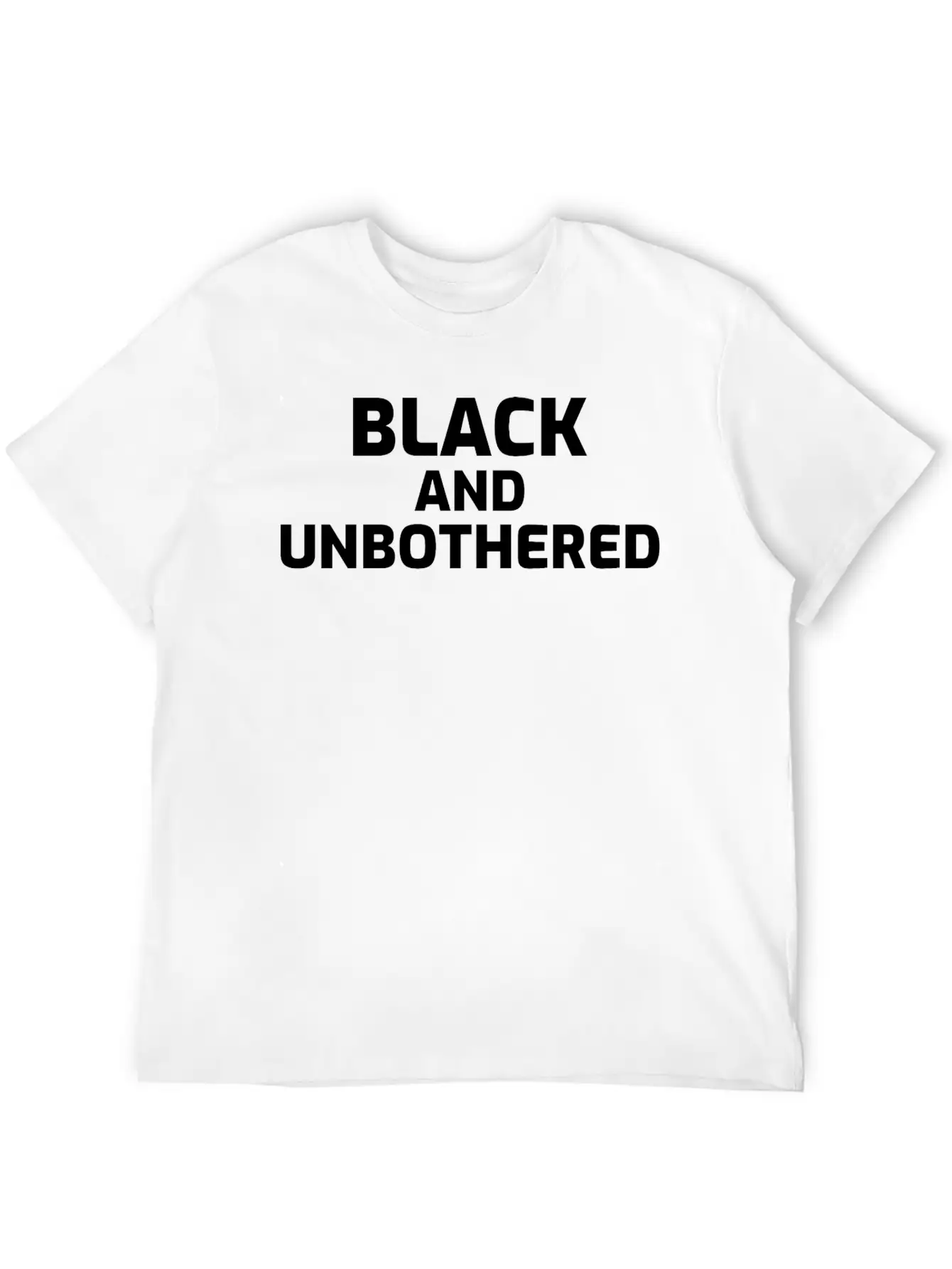Black And Unbothered Breathable Soft Cotton T-Shirt – Timeless Casual Look
