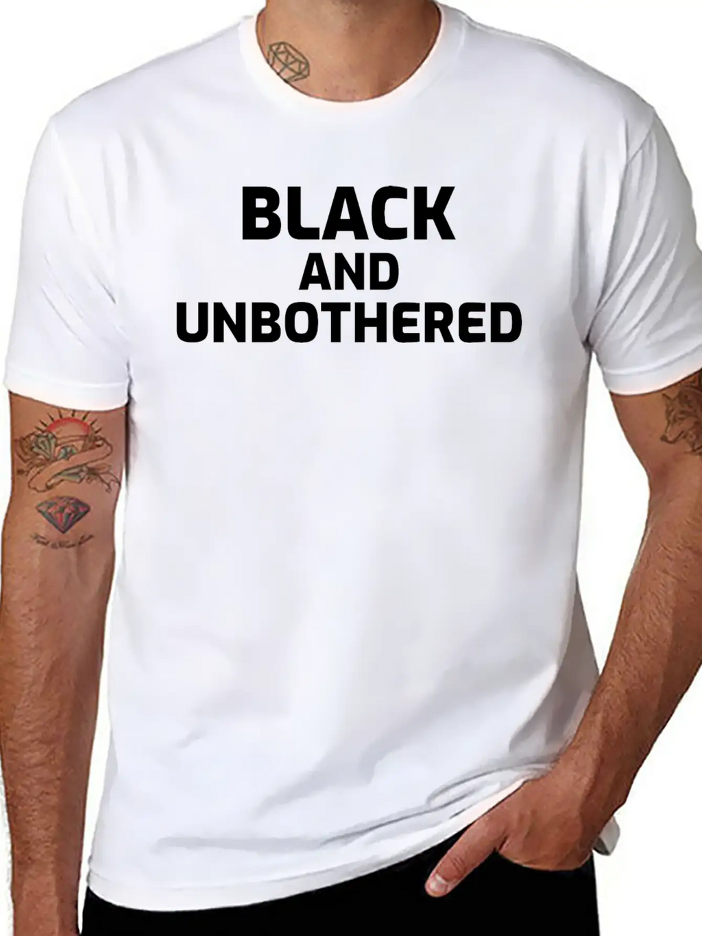 Black And Unbothered Breathable Soft Cotton T-Shirt – Timeless Casual Look