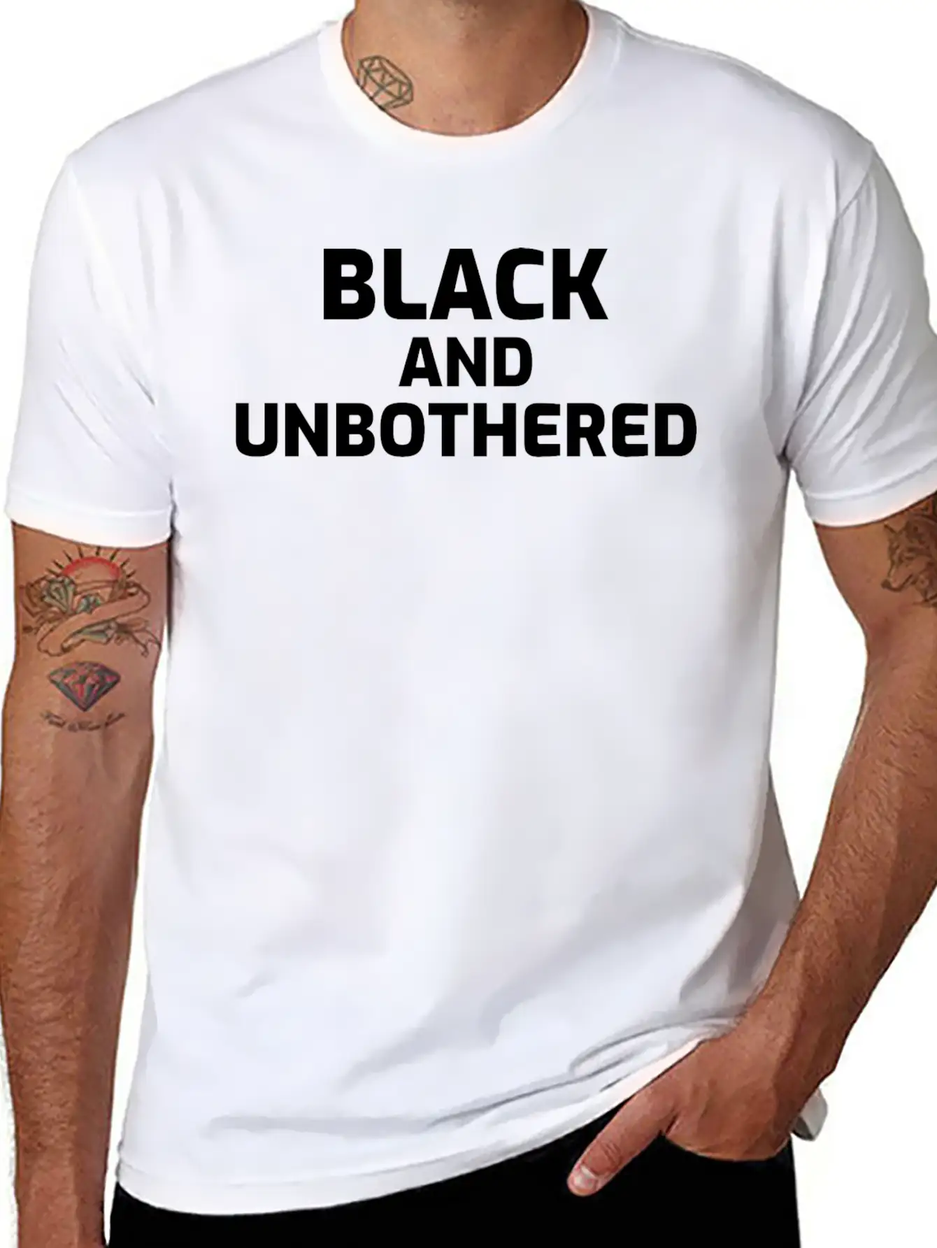 Black And Unbothered Breathable Soft Cotton T-Shirt – Timeless Casual Look