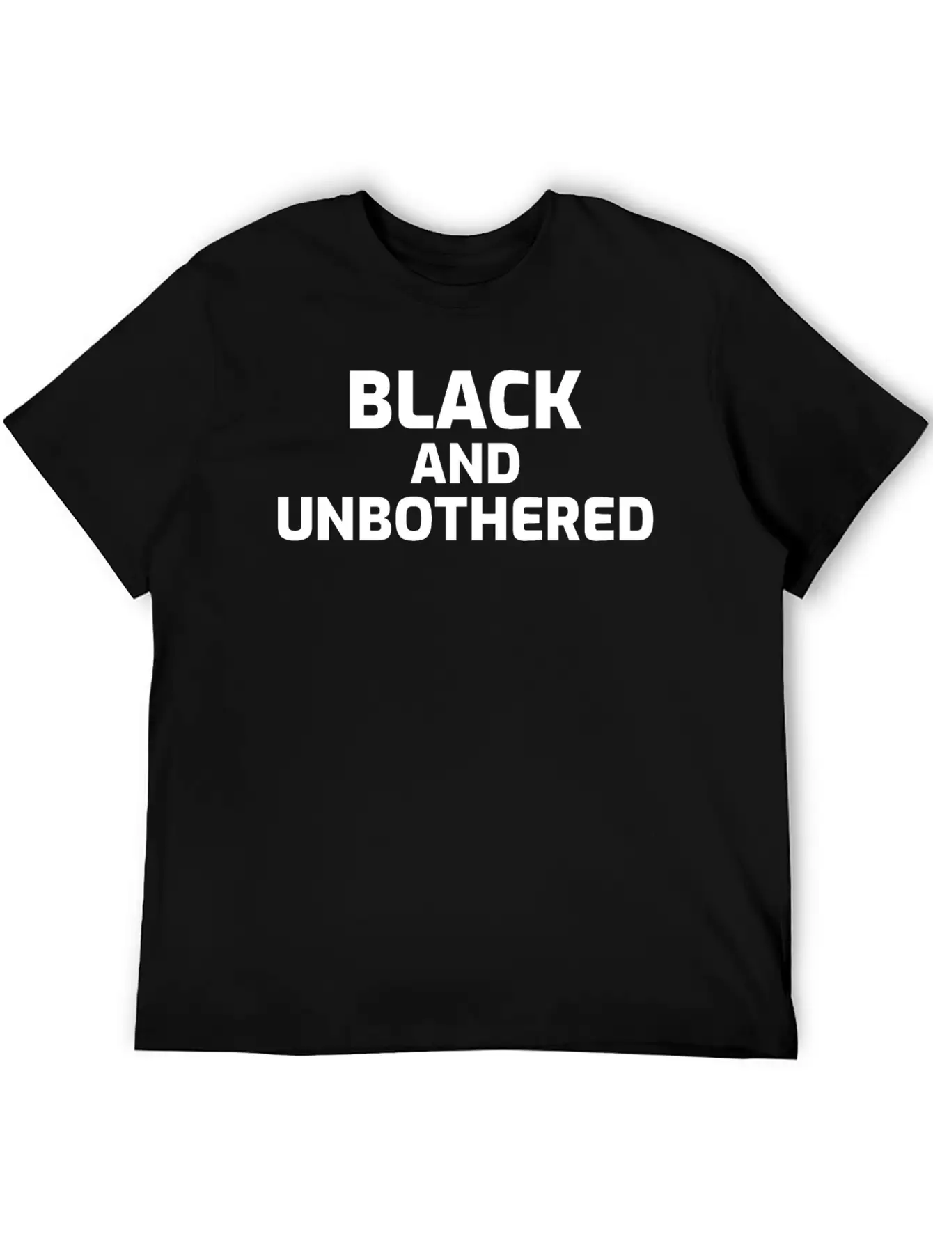 Black And Unbothered Breathable Soft Cotton T-Shirt – Timeless Casual Look