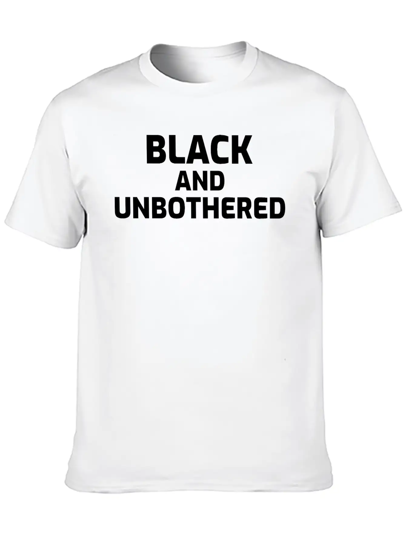 Black And Unbothered Breathable Soft Cotton T-Shirt – Timeless Casual Look