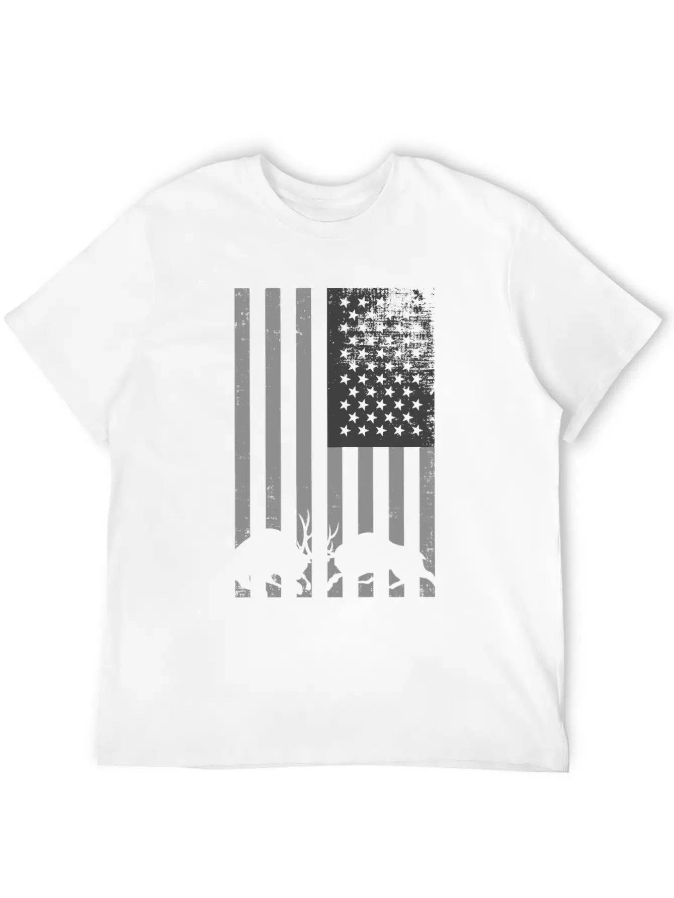 Black And White American Deer Hunting Shirt Classic Cotton Tee – Unisex Comfort For Any Season